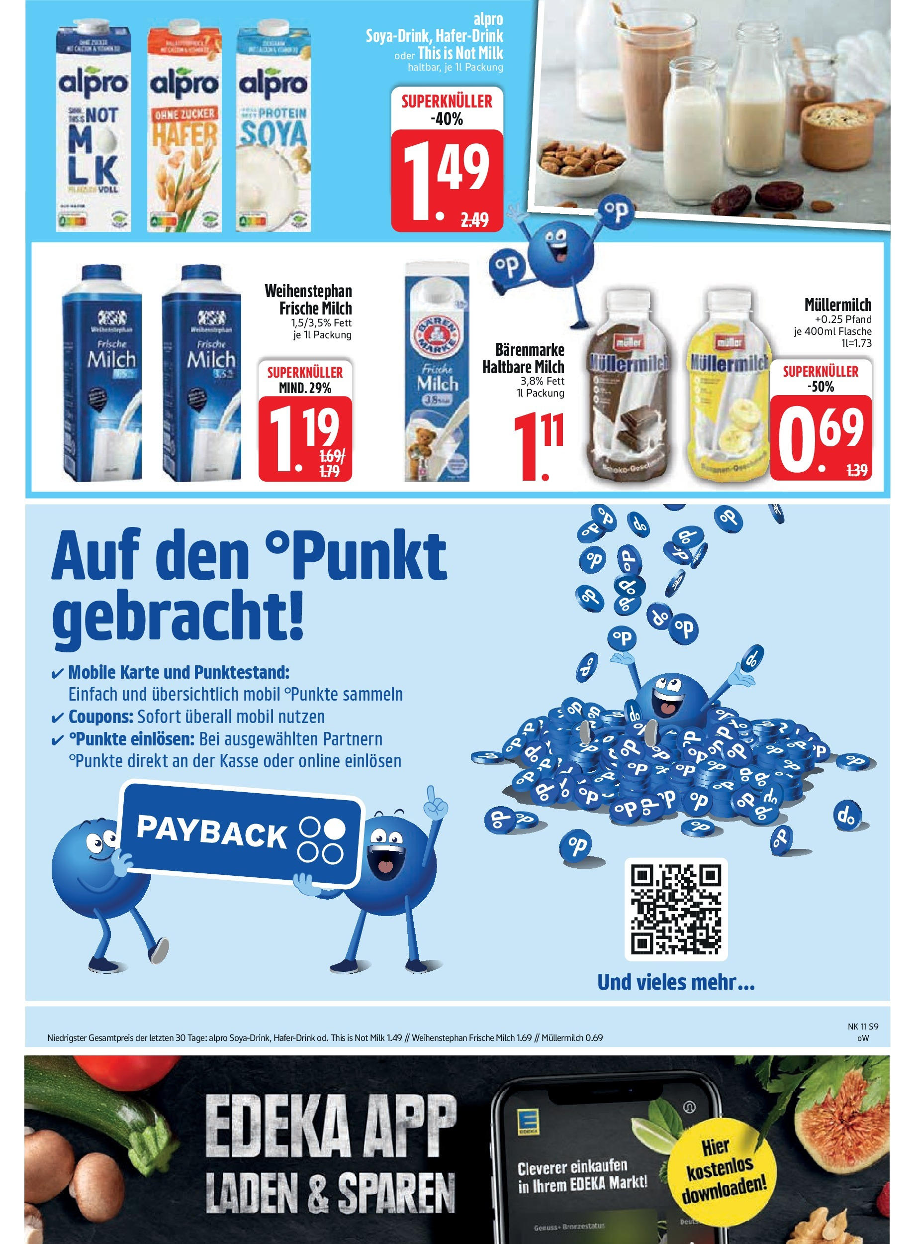 Edeka - EDEKA: Wochenangebote (ab 09.03.2025) » Angebote Online | Seite: 11 | Produkte: Haltbare milch, Haferdrink, Alpro, Zucker