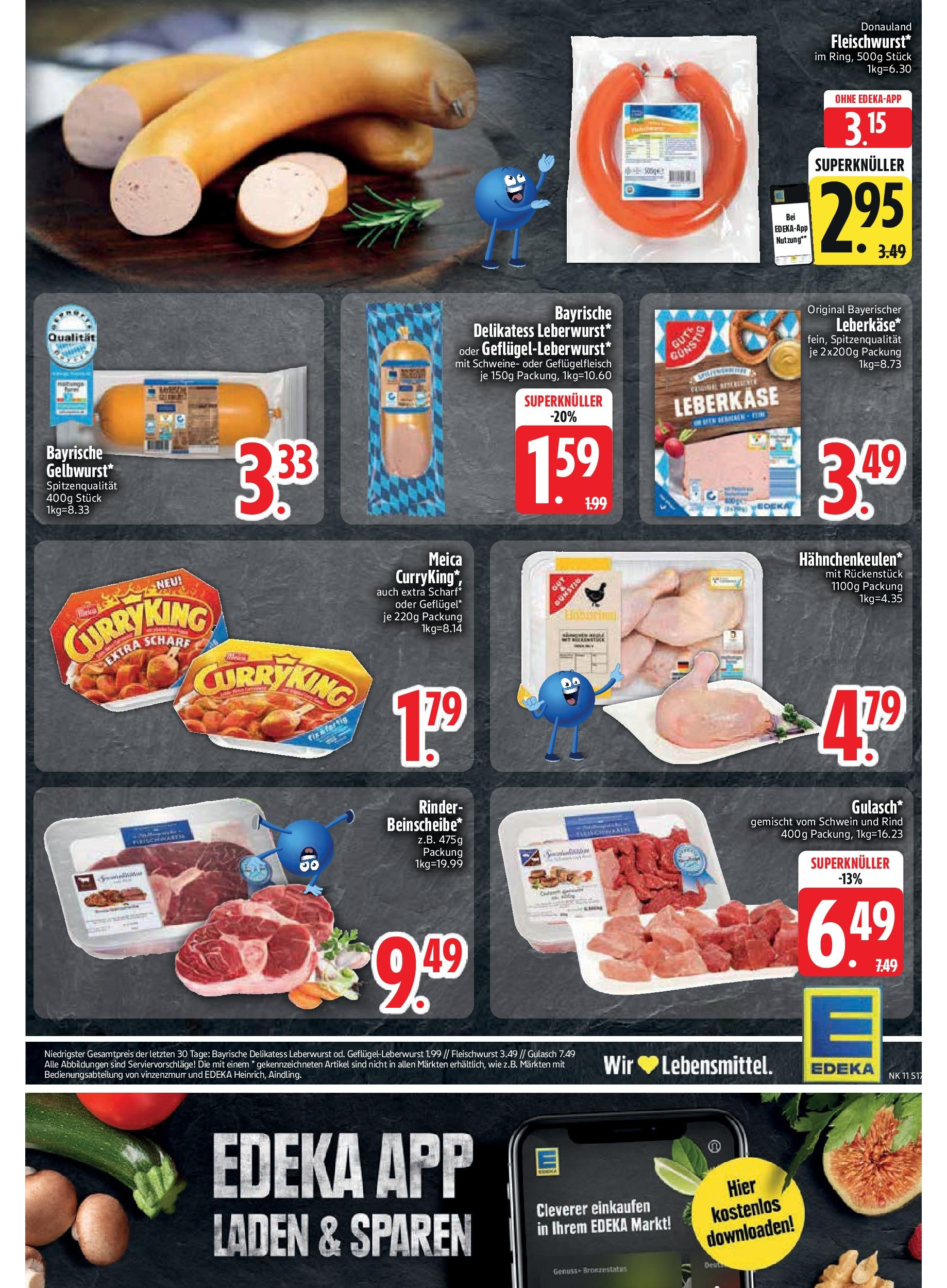 Edeka - Unterföhring, Mitterfeldallee 29 (ab 10.03.2025) » Angebote Online | Seite: 19 | Produkte: Meica, Gulasch, Wurst, Leberkase