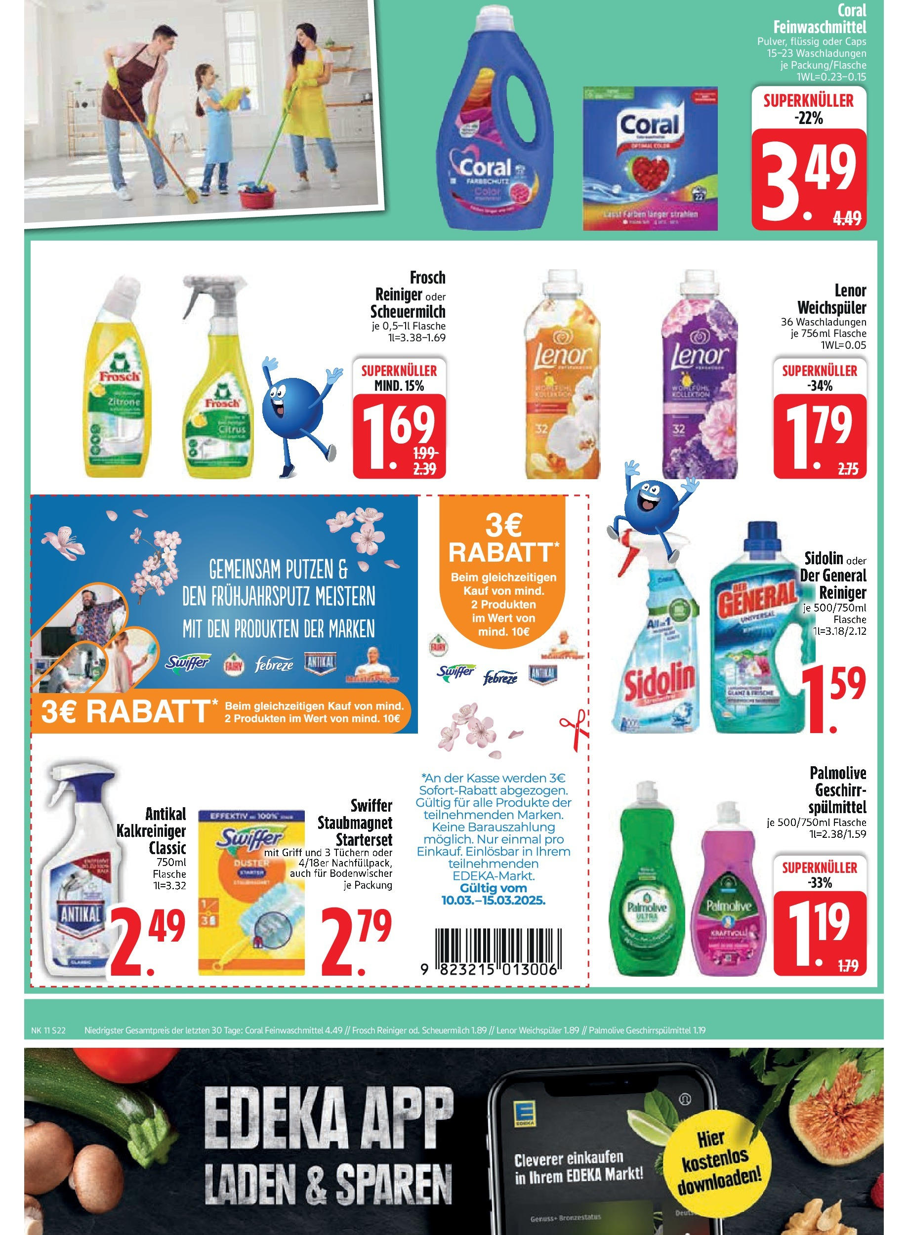 Edeka - EDEKA: Wochenangebote (ab 09.03.2025) » Angebote Online | Seite: 24 | Produkte: Lenor, Coral, Weichspüler, Swiffer