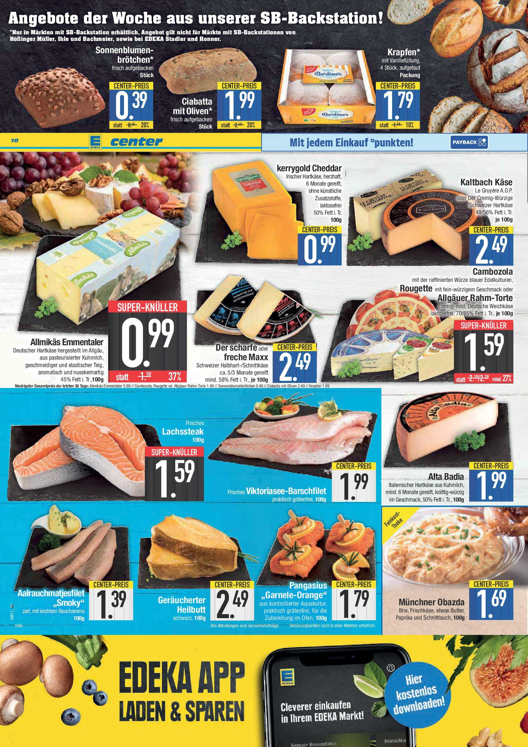 Edeka - E center: Wochenangebote (ab 09.03.2025) » Angebote Online | Seite: 10 | Produkte: Käse, Theke, Paprika