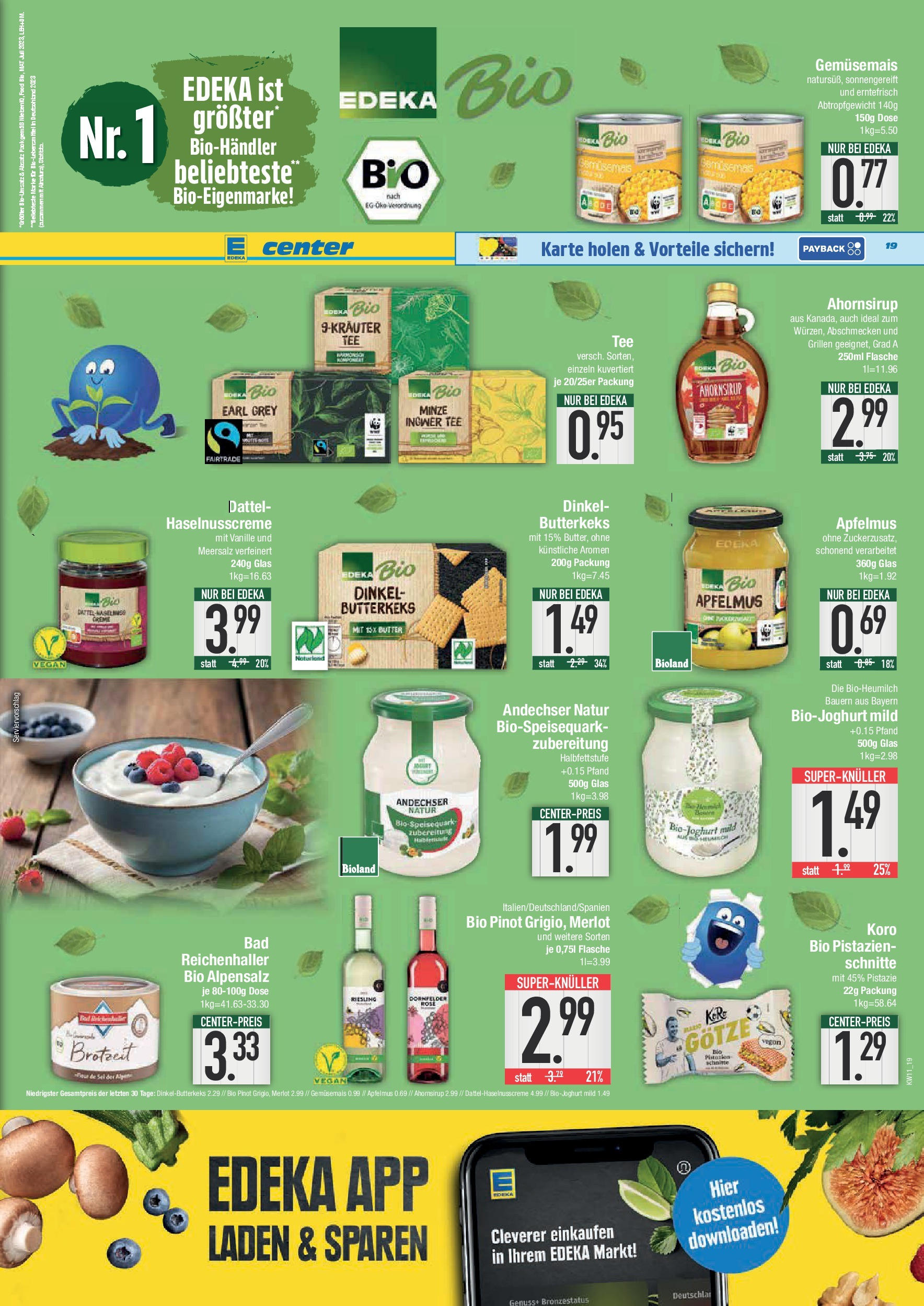 Edeka - E center: Wochenangebote (ab 09.03.2025) » Angebote Online | Seite: 19 | Produkte: Merlot, Pistazien, Dattel, Tee