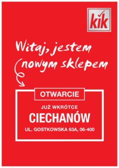 Pogląd gazetki "Ciechanów" ze sklepu Kik ważnej od 17.03.2025