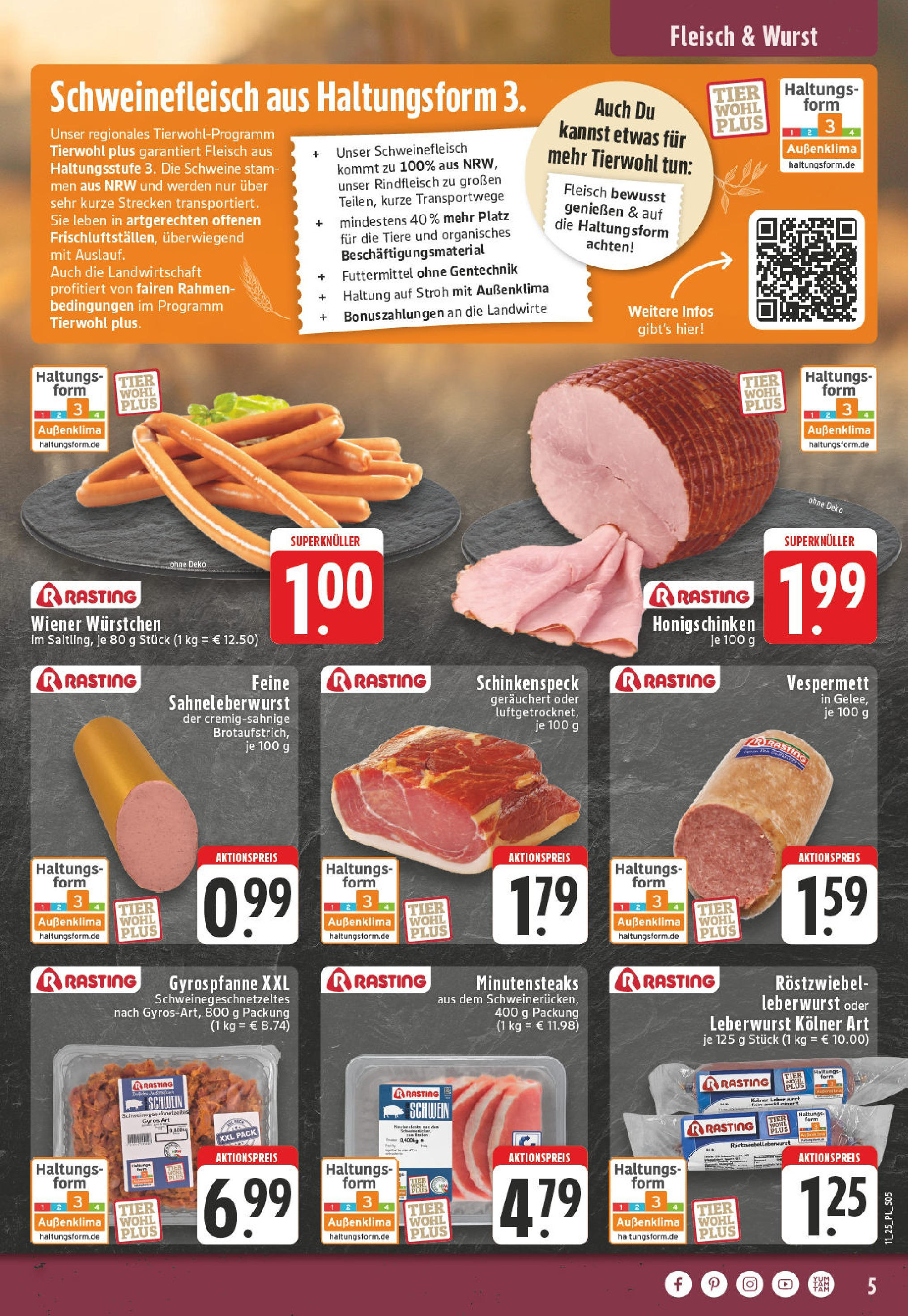 Edeka - EDEKA: Wochenangebote (ab 09.03.2025) » Angebote Online | Seite: 5 | Produkte: Wurst, Schweinefleisch, Rindfleisch, Fleisch