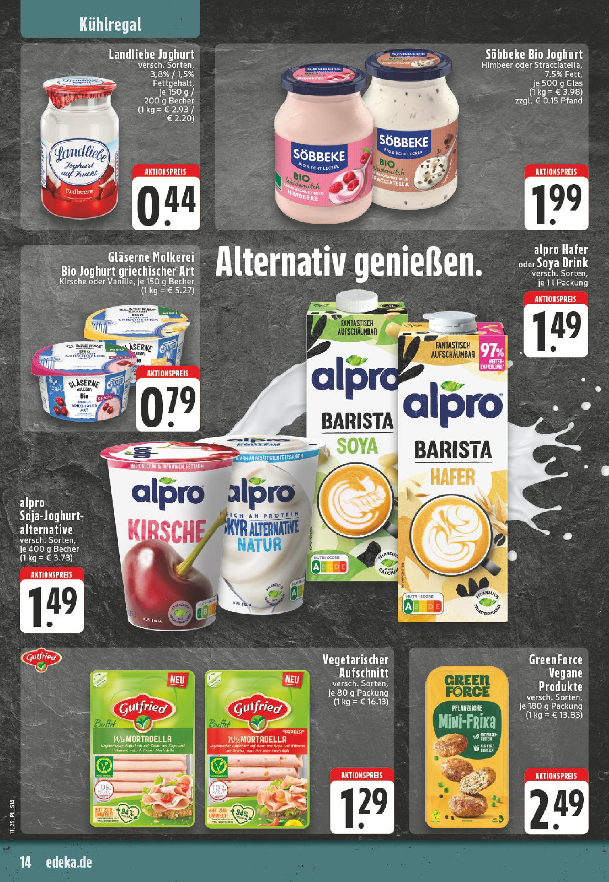 Edeka - EDEKA: Wochenangebote (ab 09.03.2025) » Angebote Online | Seite: 14 | Produkte: Joghurt, Skyr, Alpro, Landliebe joghurt