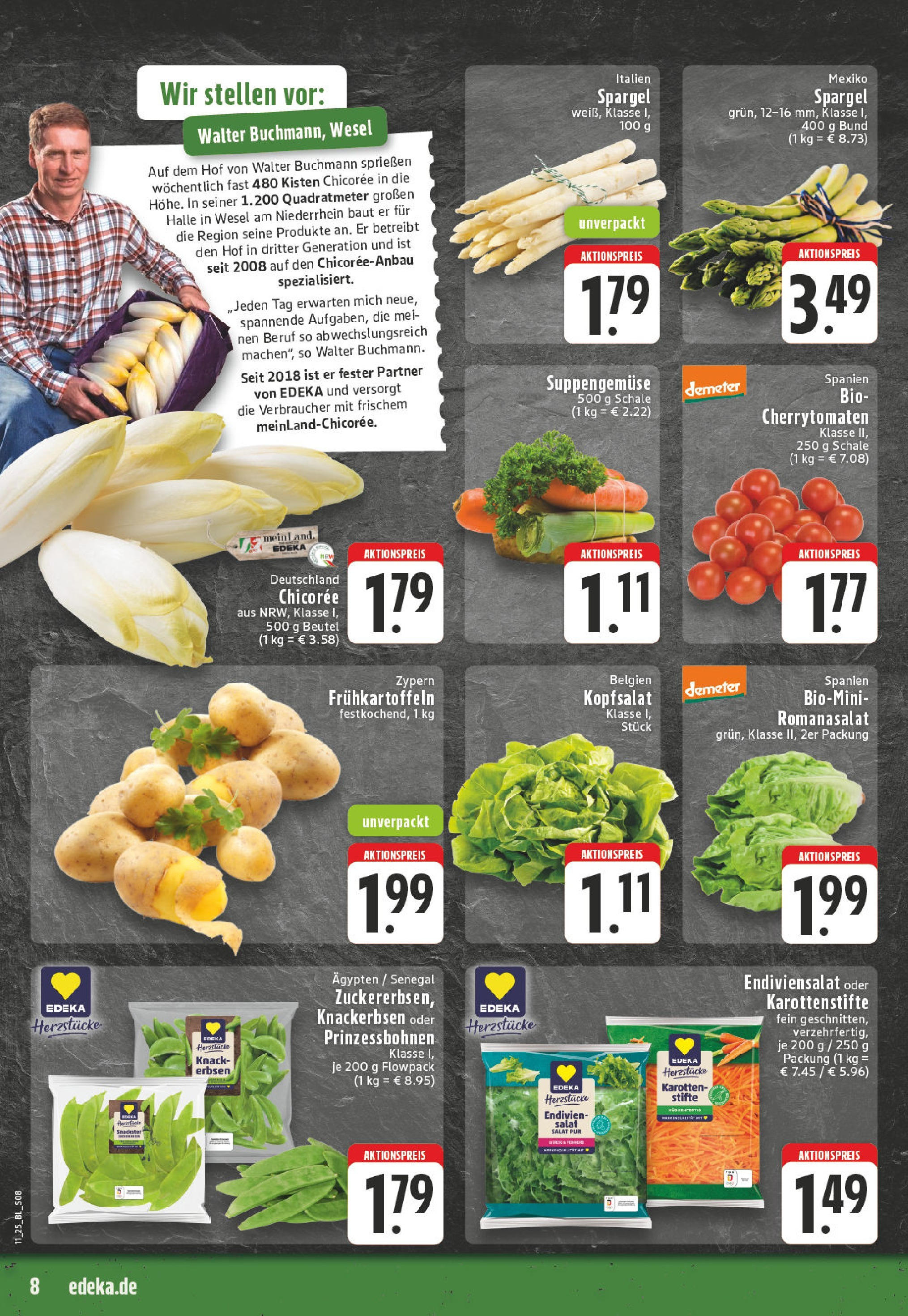 Edeka - EDEKA: Wochenangebote (ab 09.03.2025) » Angebote Online | Seite: 8 | Produkte: Spargel, Salat, Erbsen