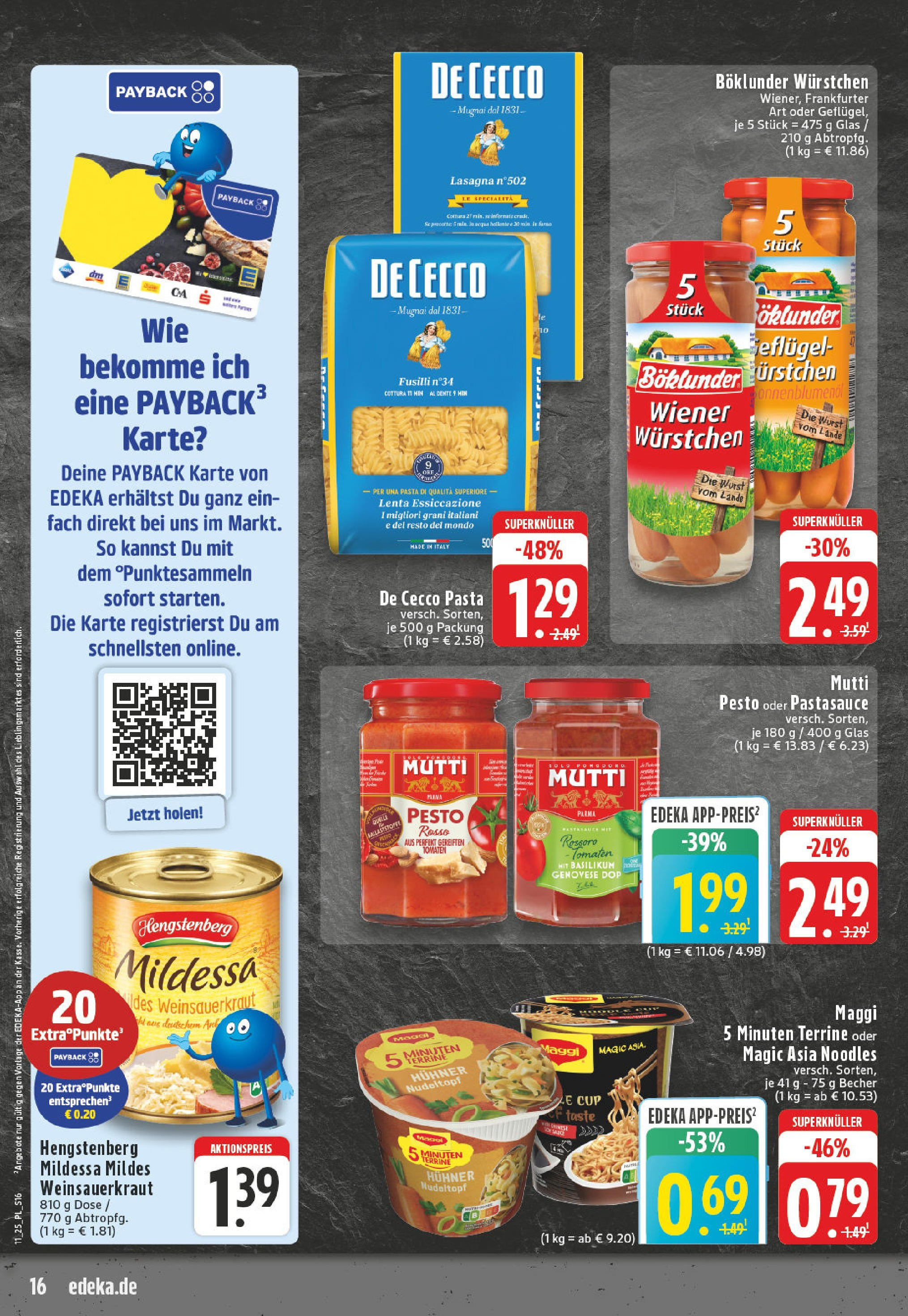 Edeka - EDEKA: Wochenangebote (ab 09.03.2025) » Angebote Online | Seite: 16 | Produkte: Maggi, Pasta