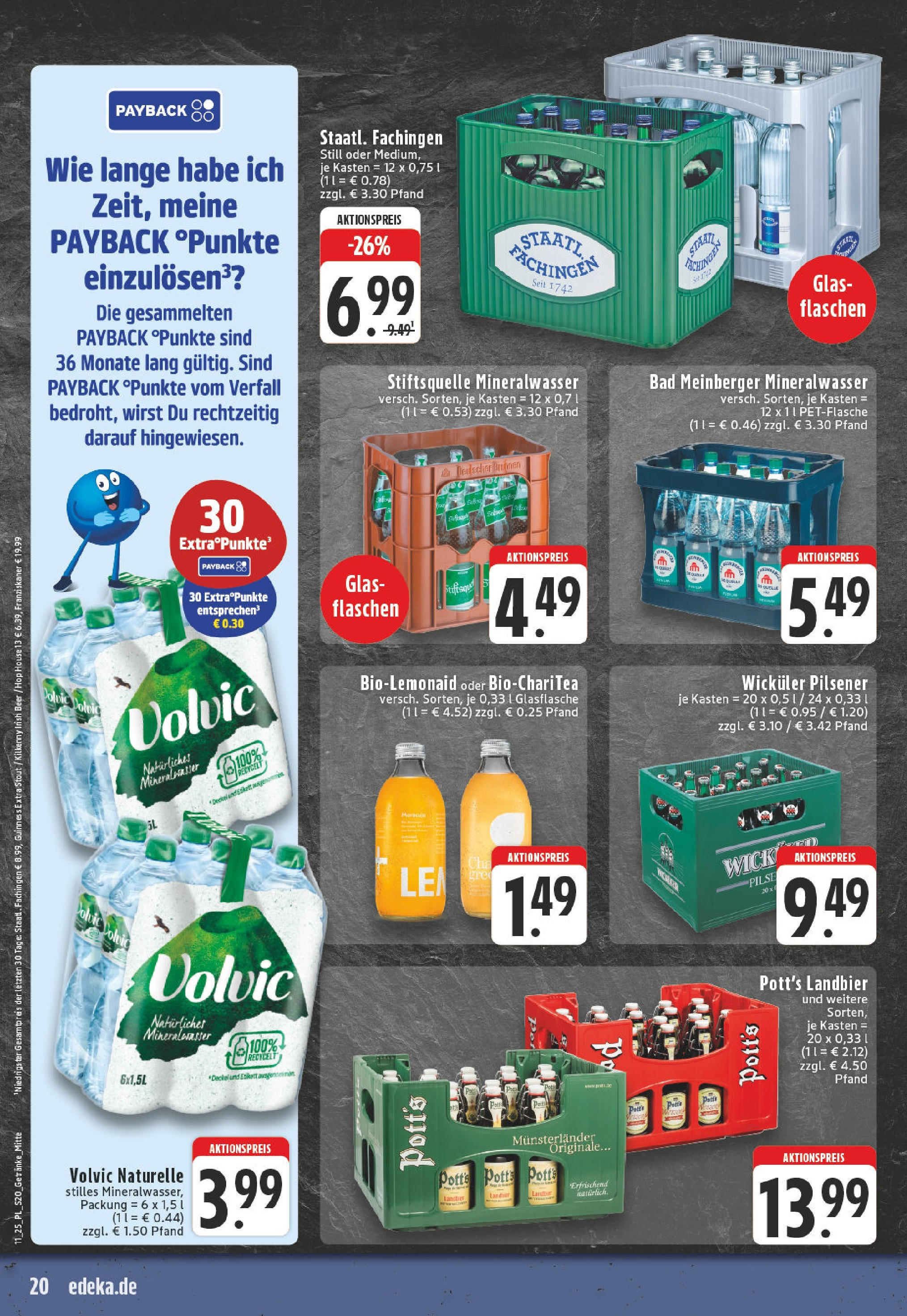 Edeka - EDEKA: Wochenangebote (ab 09.03.2025) » Angebote Online | Seite: 20 | Produkte: Franziskaner, Bad, Mineralwasser, Volvic