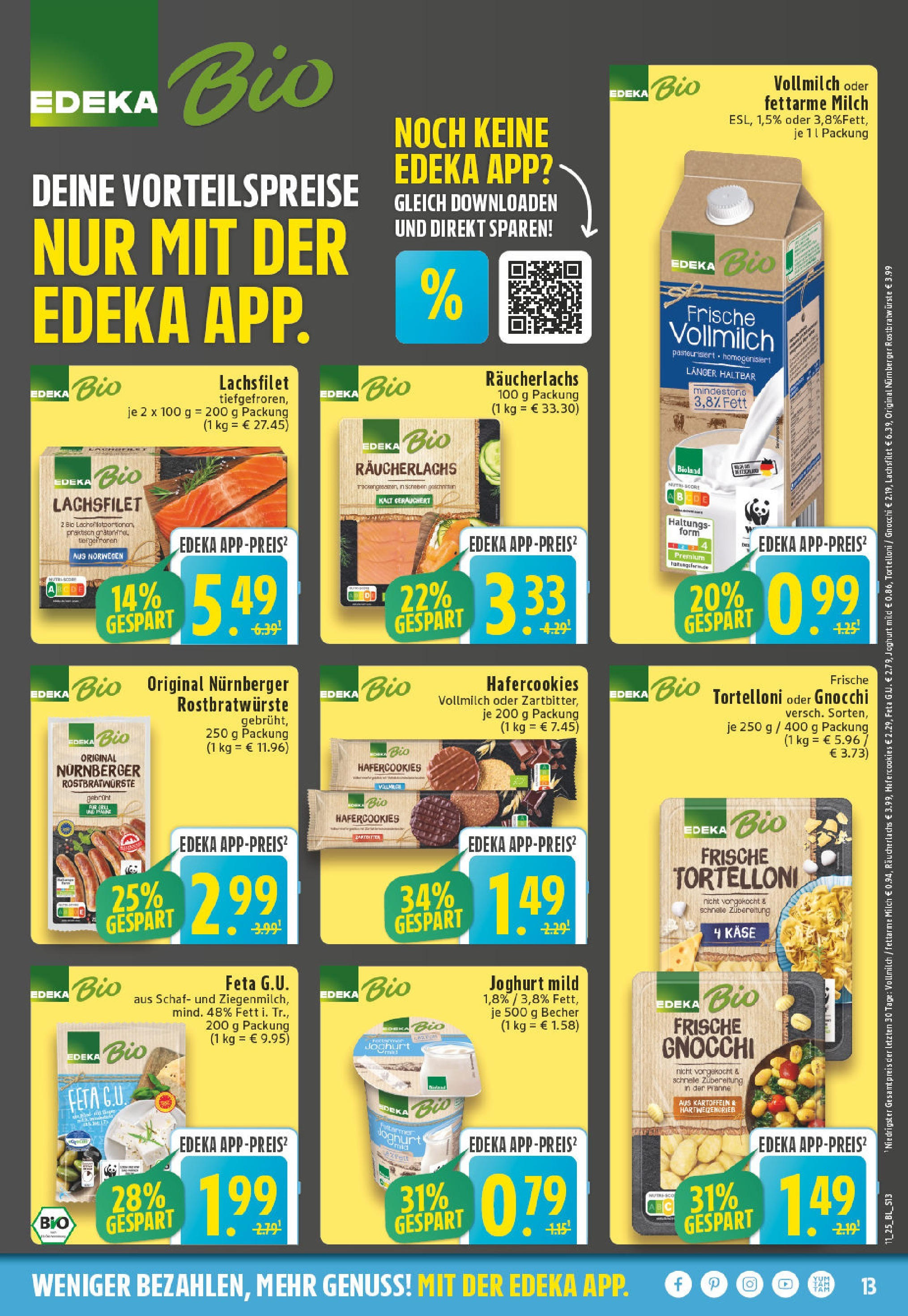 Edeka - EDEKA: Wochenangebote (ab 09.03.2025) » Angebote Online | Seite: 13 | Produkte: Feta, Milch, Käse, Räucherlachs