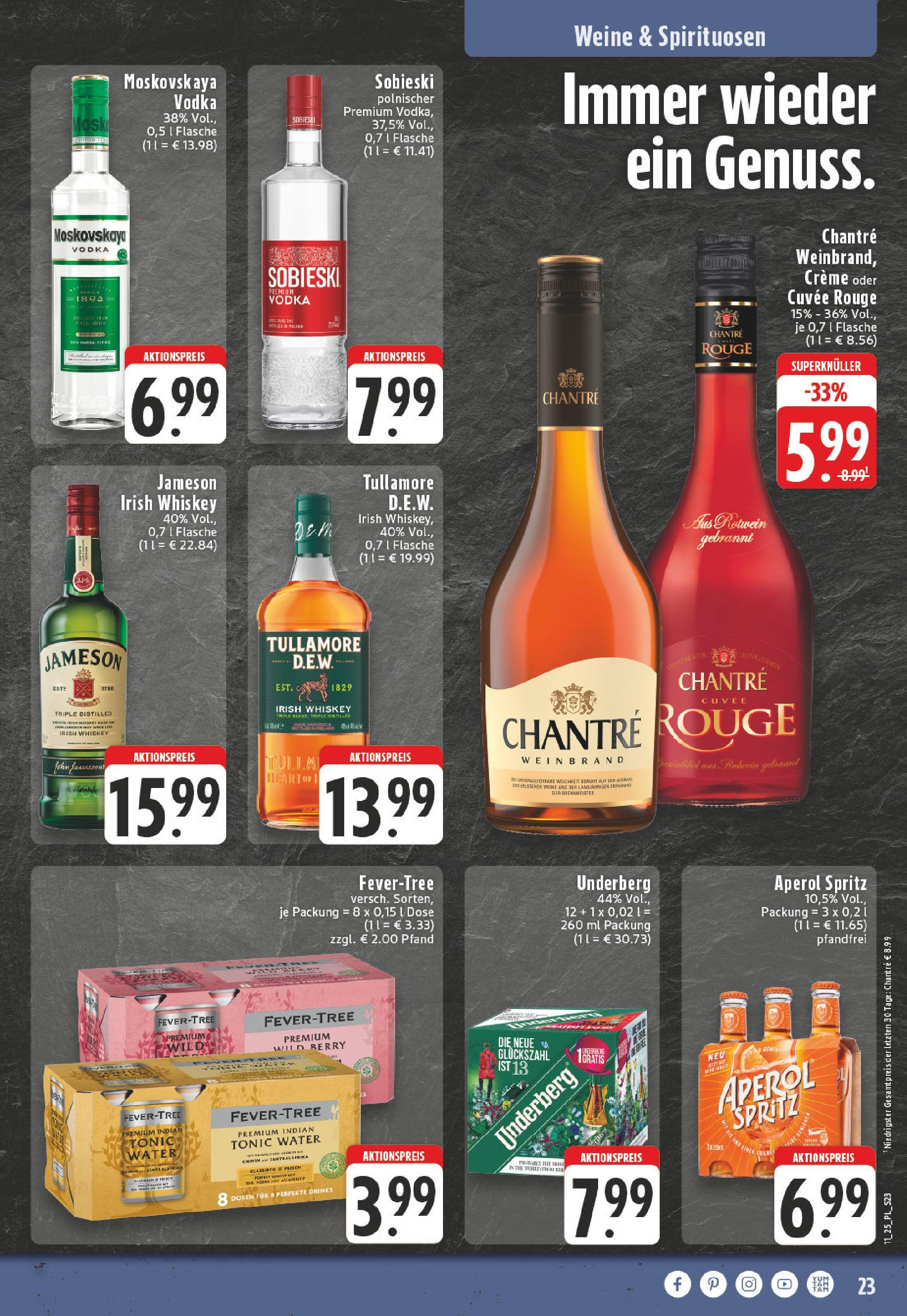 Edeka - EDEKA: Wochenangebote (ab 09.03.2025) » Angebote Online | Seite: 23 | Produkte: Creme, Chantré, Aperol, Vodka