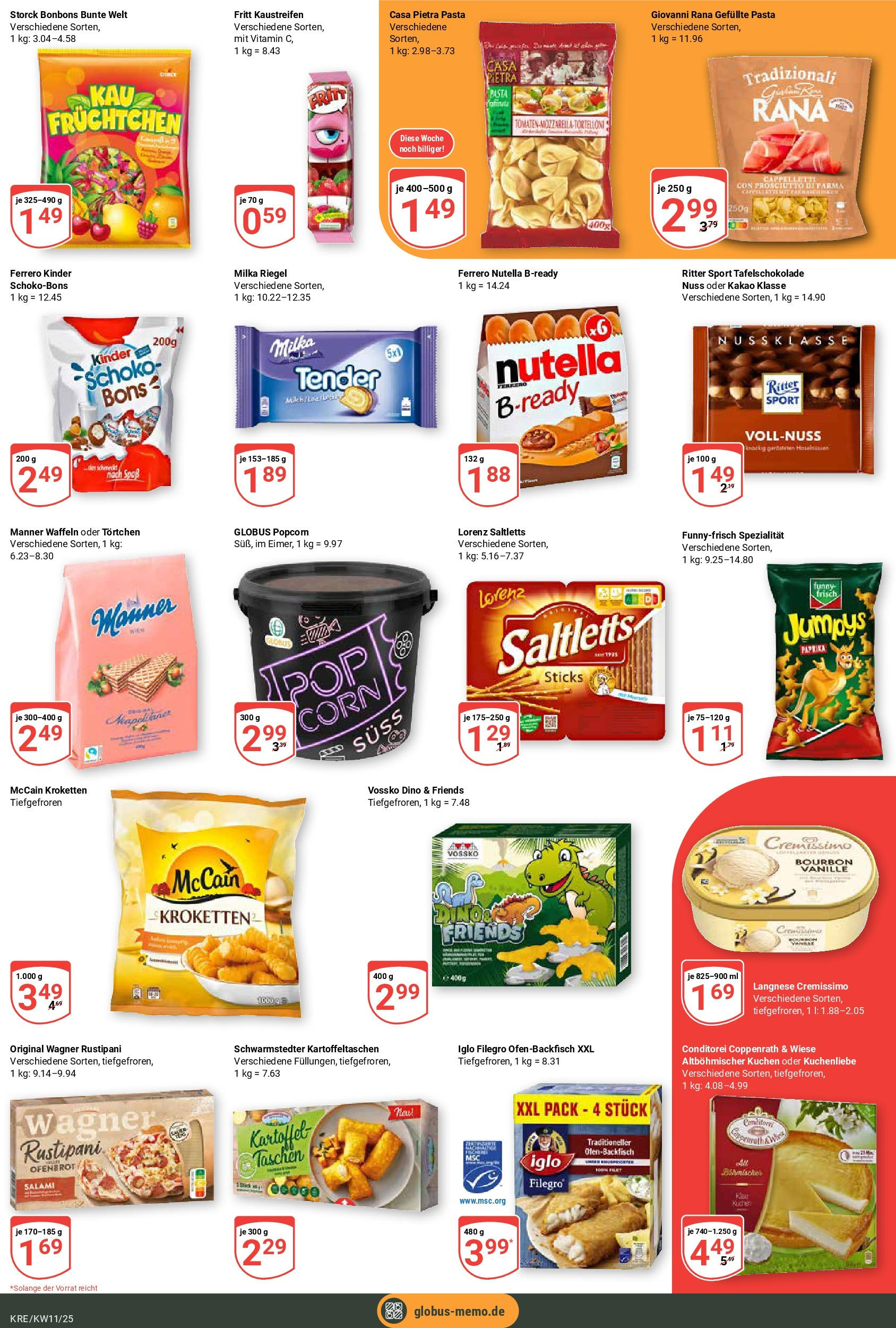 Globus - Globus: Wochenangebote (ab 09.03.2025) » Angebote online | Seite: 3 | Produkte: McCain, Milka, Waffeln, Kuchen