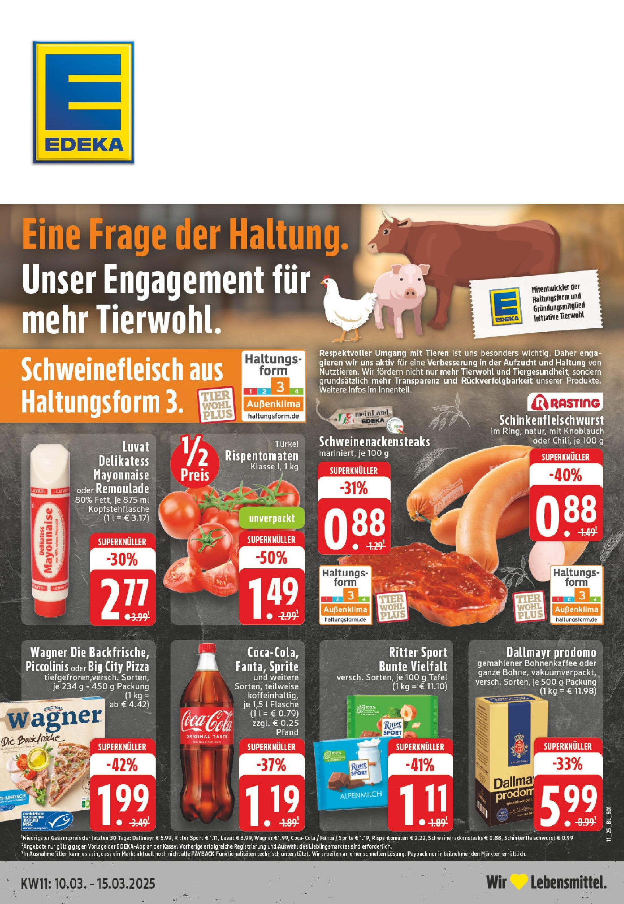 Edeka - EDEKA: Wochenangebote (ab 09.03.2025) » Angebote Online | Seite: 1 | Produkte: Cola, Mayonnaise, Knoblauch, Pasta