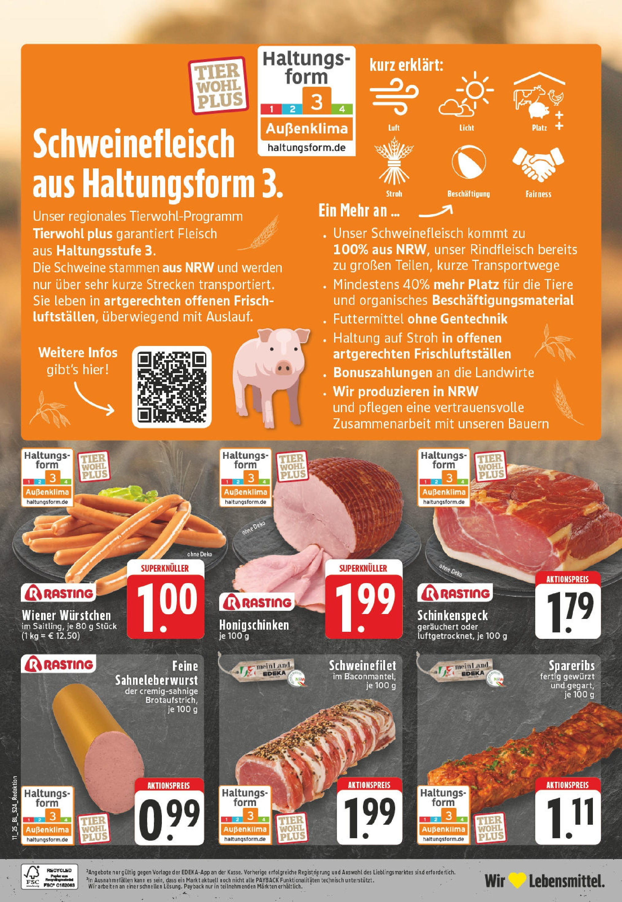 Edeka - EDEKA: Wochenangebote (ab 09.03.2025) » Angebote Online | Seite: 24 | Produkte: Wiener wurstchen, Schweinefilet, Schweinefleisch, Rindfleisch