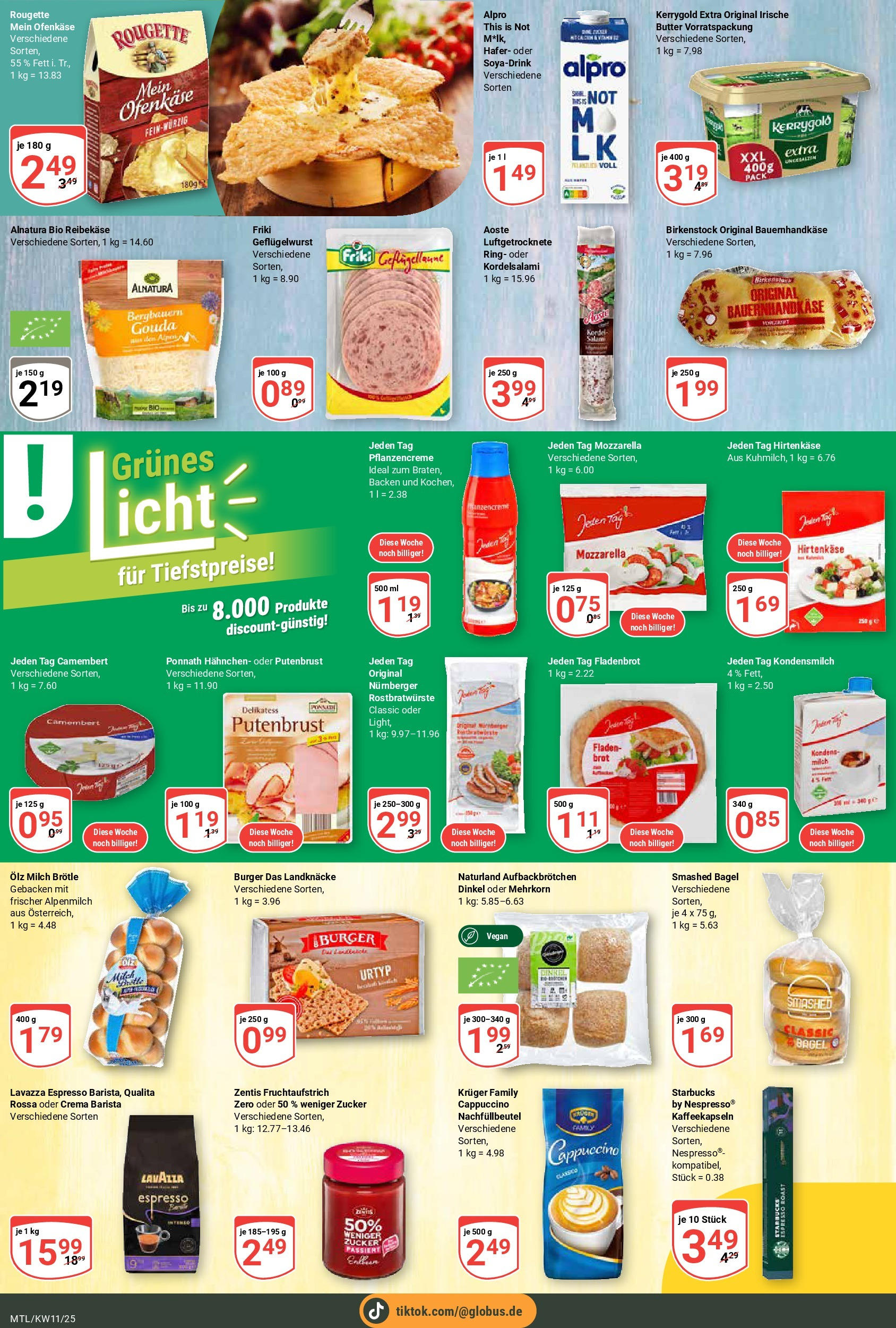 Globus - Globus: Wochenangebote (ab 09.03.2025) » Angebote online | Seite: 10 | Produkte: Lavazza, Milch, Alpro, Reibekase