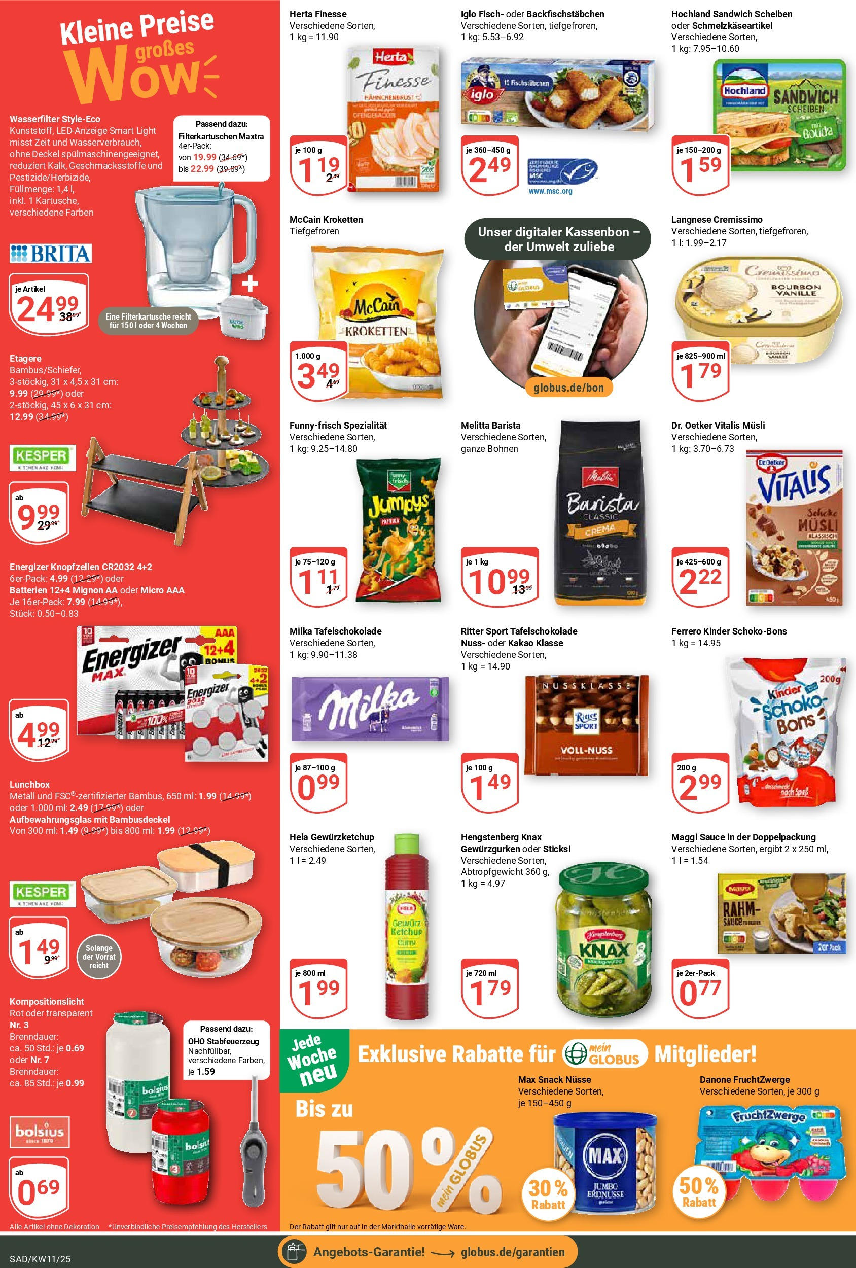 Globus - Globus: Wochenangebote (ab 09.03.2025) » Angebote online | Seite: 2 | Produkte: Langnese, Maggi, Batterien, Iglo