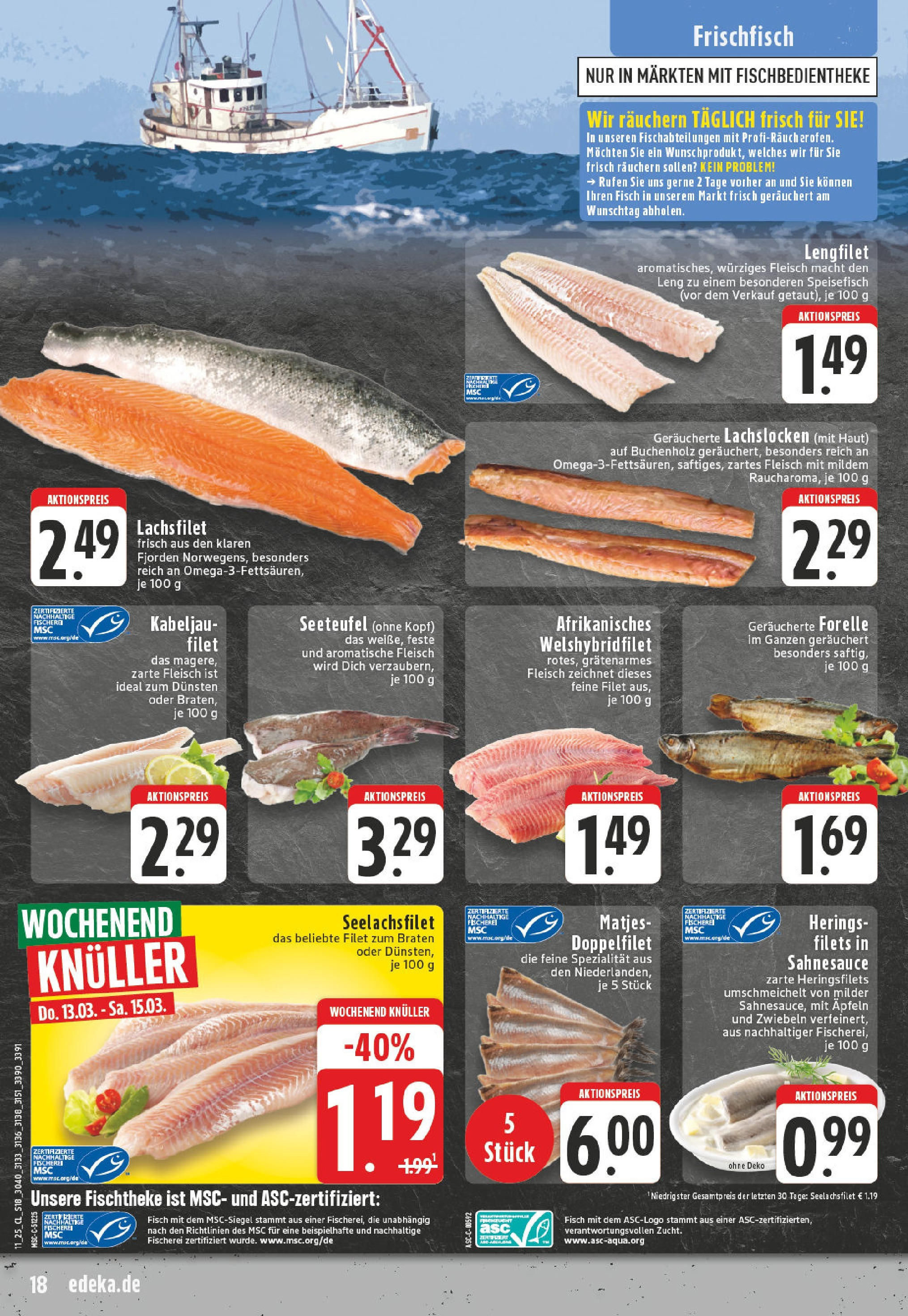 Edeka - EDEKA: Wochenangebote (ab 09.03.2025) » Angebote Online | Seite: 18 | Produkte: Fisch, Zwiebeln, Fleisch