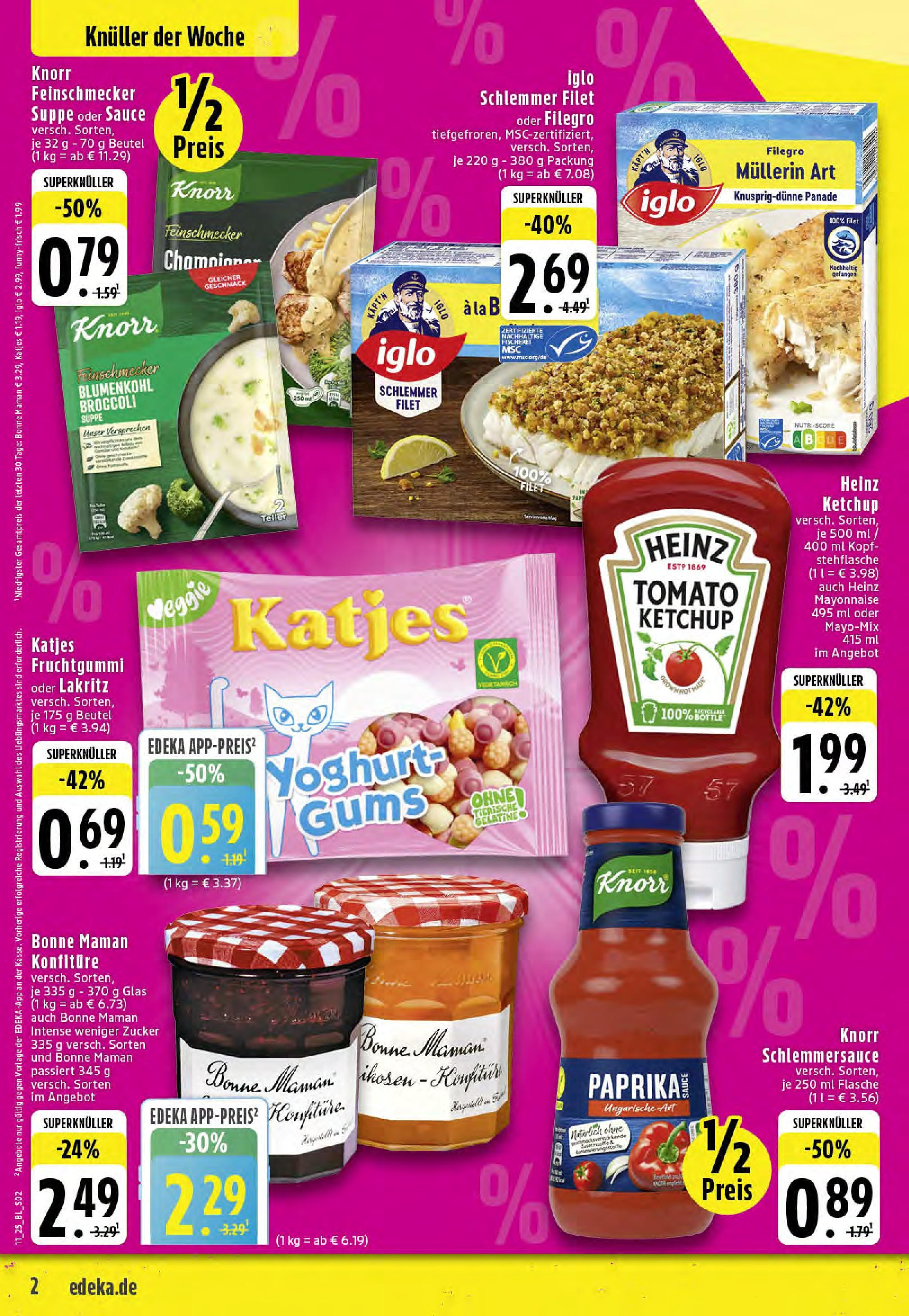 Edeka - EDEKA: Wochenangebote (ab 09.03.2025) » Angebote Online | Seite: 2 | Produkte: Iglo, Knorr, Mayonnaise, Ketchup