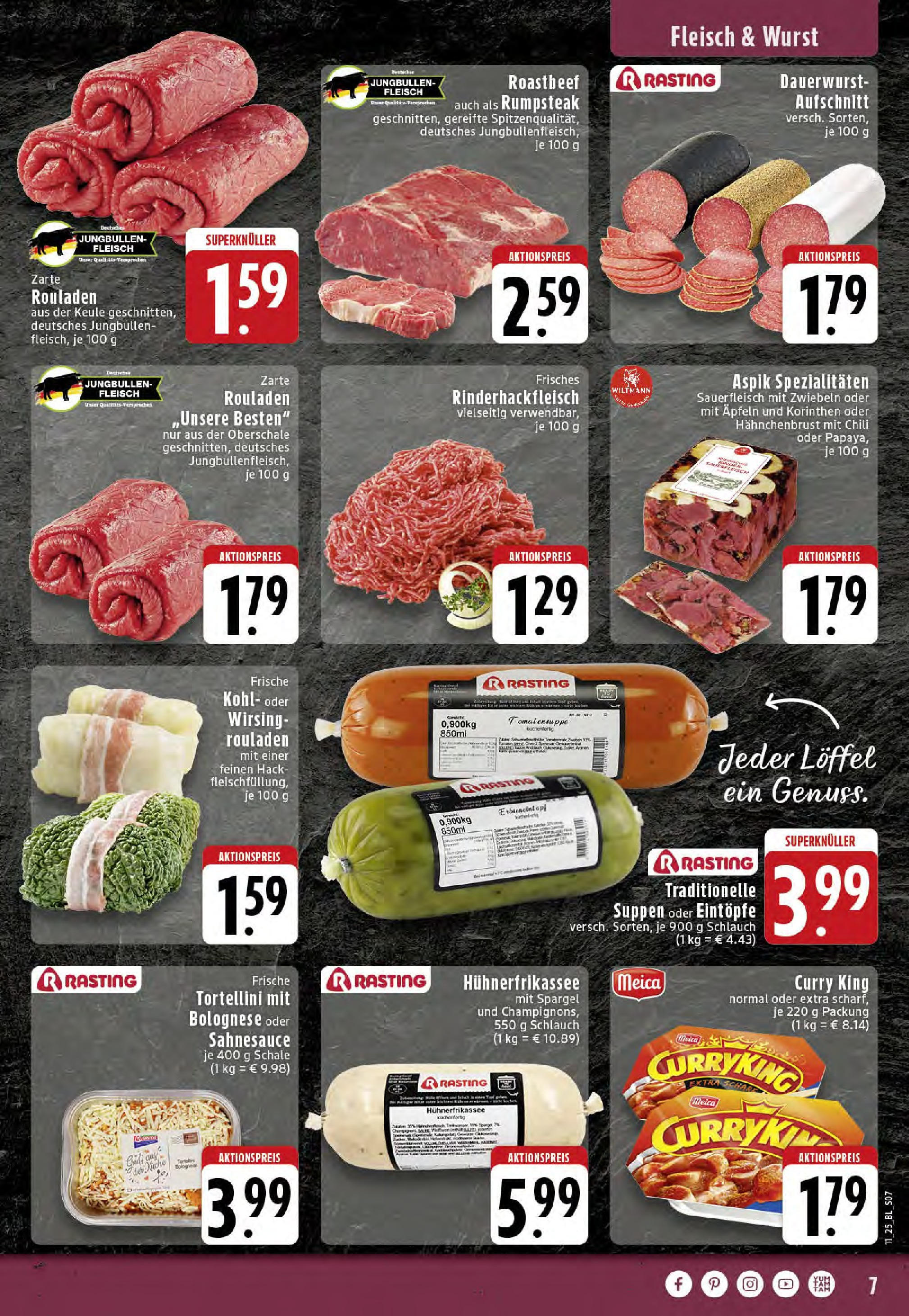 Edeka - EDEKA: Wochenangebote (ab 09.03.2025) » Angebote Online | Seite: 7 | Produkte: Rumpsteak, Spargel, Chili, Hahnchenbrust