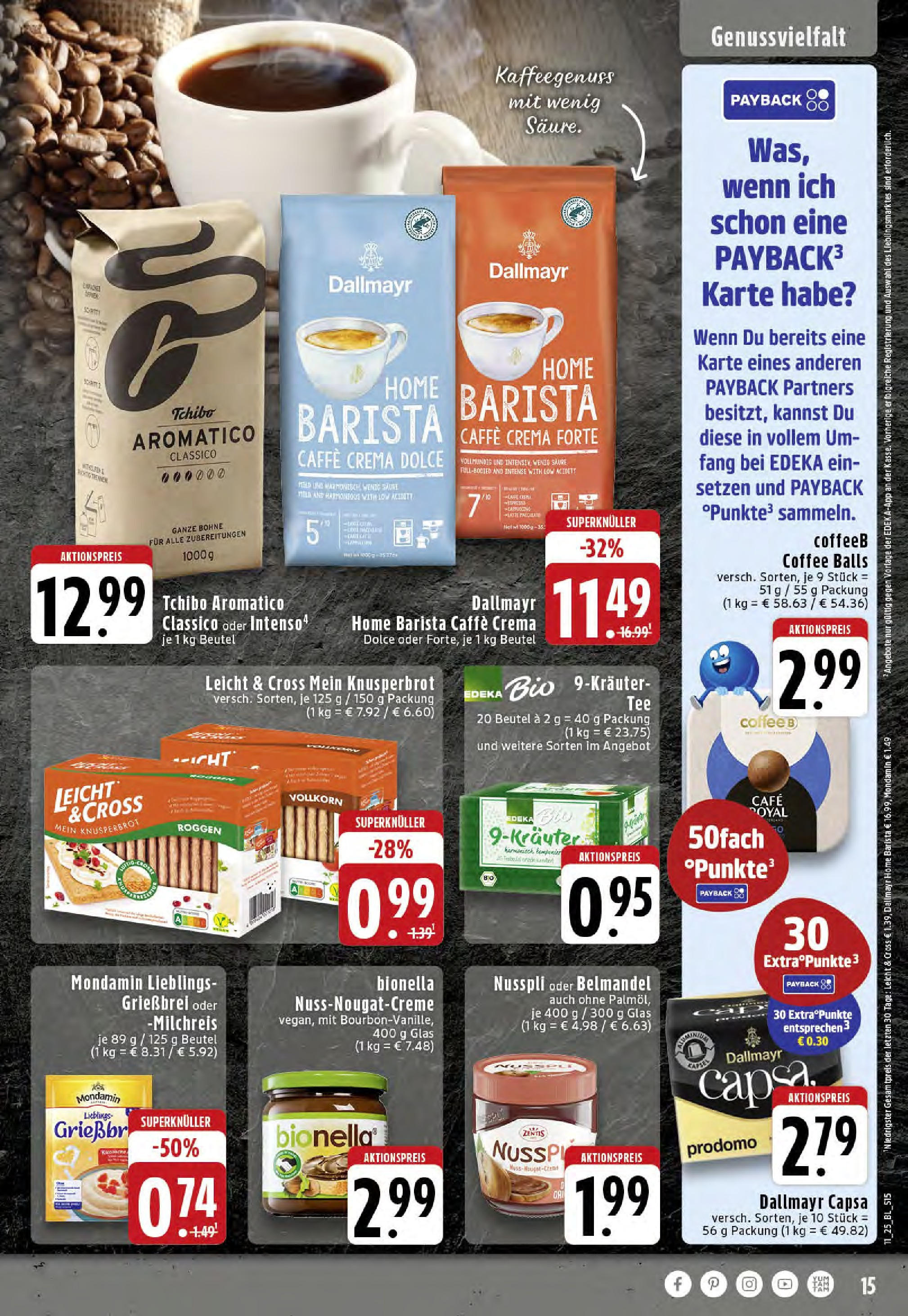 Edeka - EDEKA: Wochenangebote (ab 09.03.2025) » Angebote Online | Seite: 15 | Produkte: Creme, Dallmayr, Dallmayr capsa