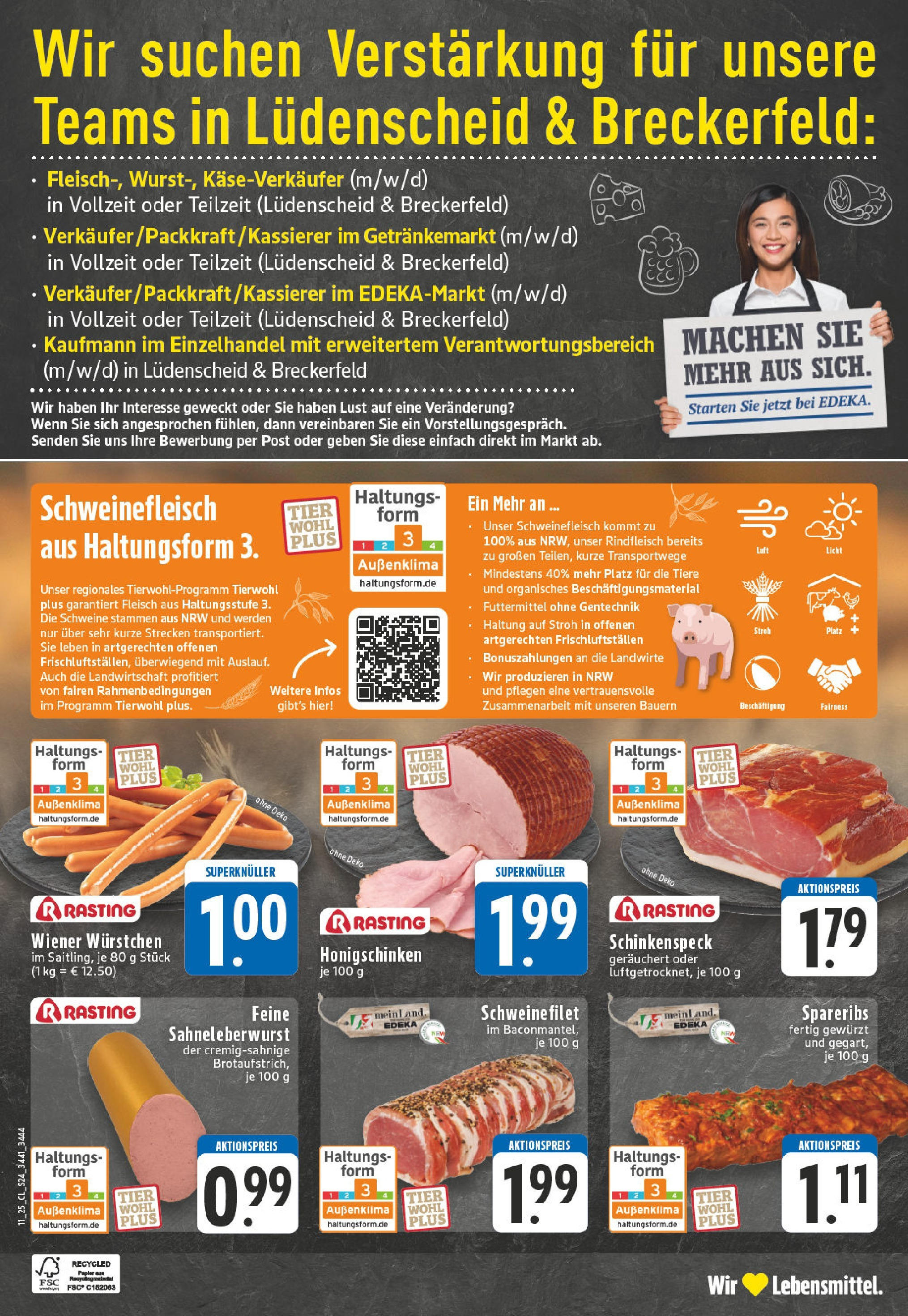 Edeka - EDEKA: Wochenangebote (ab 09.03.2025) » Angebote Online | Seite: 24 | Produkte: Wiener wurstchen, Schweinefilet, Rindfleisch, Fleisch