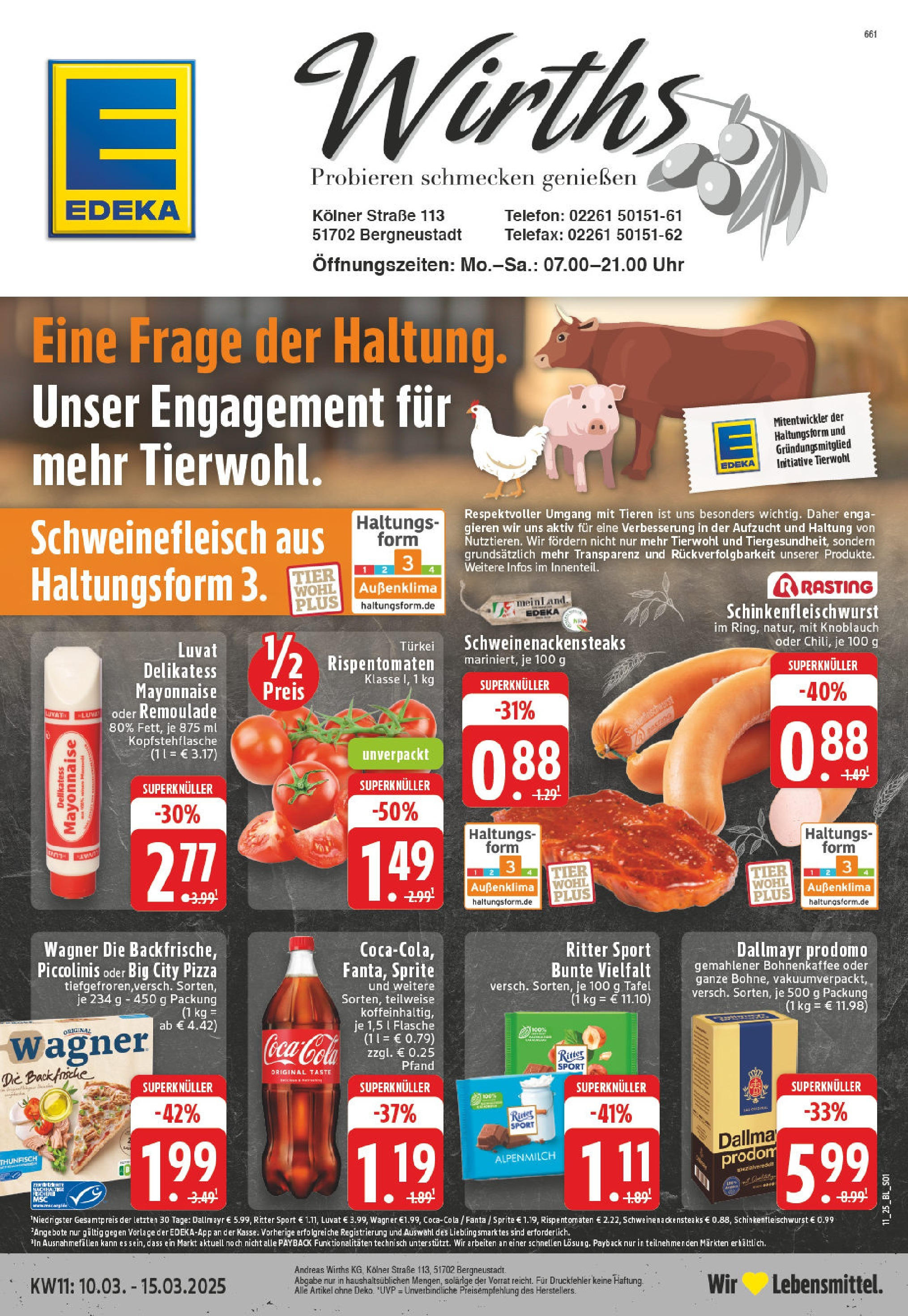 Edeka - EDEKA: Wochenangebote (ab 09.03.2025) » Angebote Online | Seite: 1 | Produkte: Ritter sport, Dallmayr, Knoblauch, Schweinefleisch