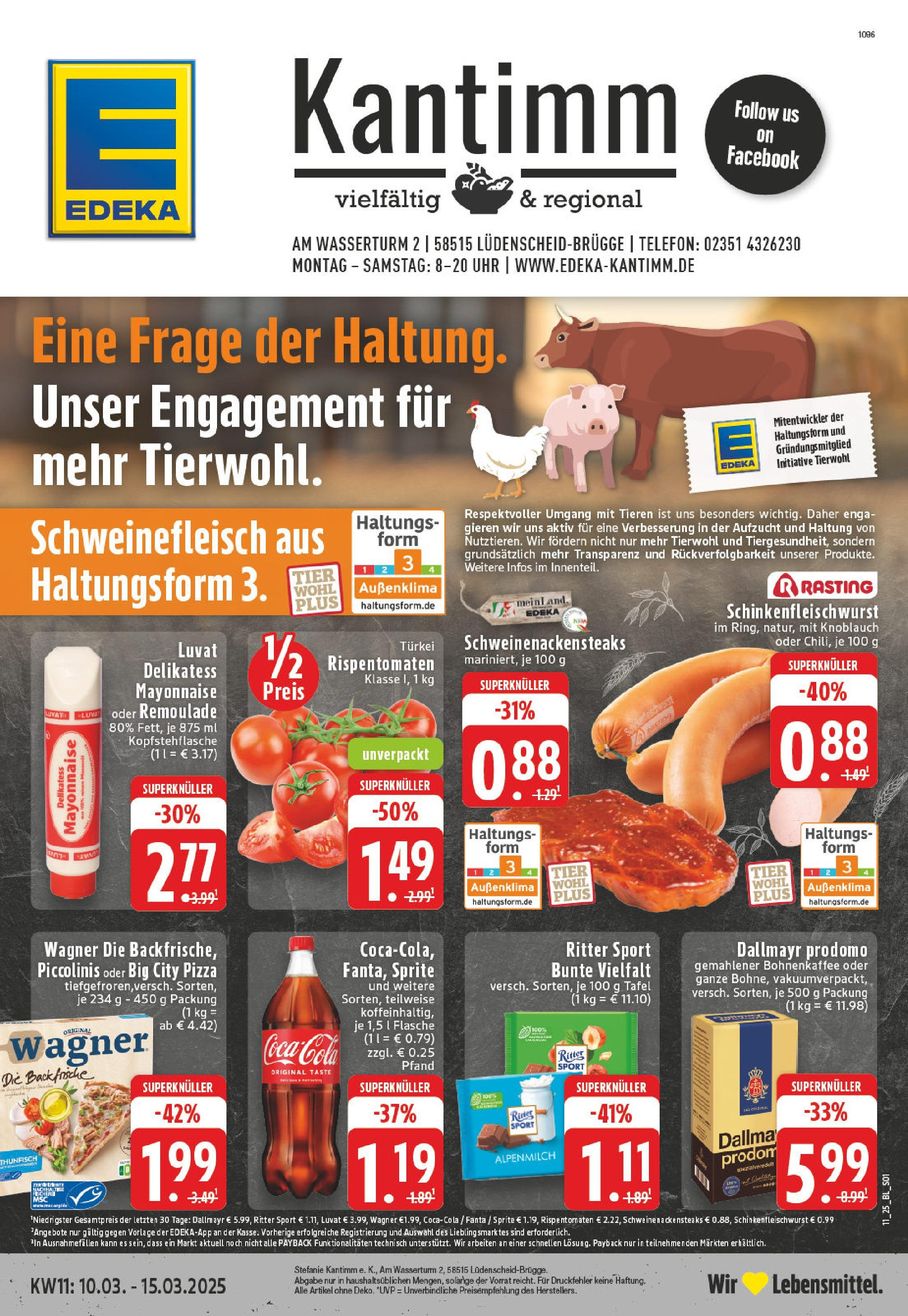 Edeka - EDEKA: Wochenangebote (ab 09.03.2025) » Angebote Online | Seite: 1 | Produkte: Coca cola, Sprite, Ritter sport, Pizza