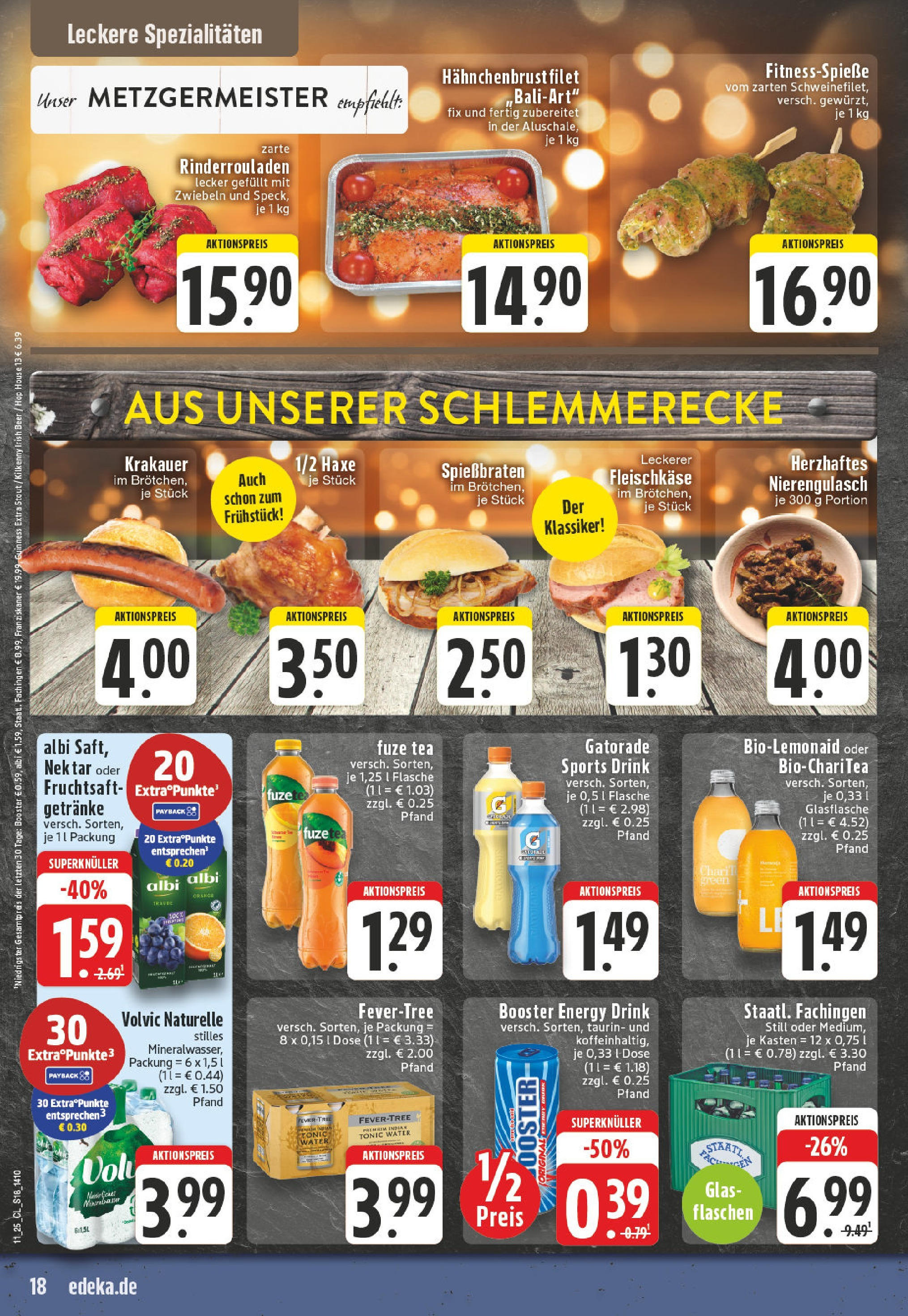 Edeka - EDEKA: Wochenangebote (ab 09.03.2025) » Angebote Online | Seite: 18 | Produkte: Rinderrouladen, Schweinefilet, Zwiebeln, Fruchtsaft