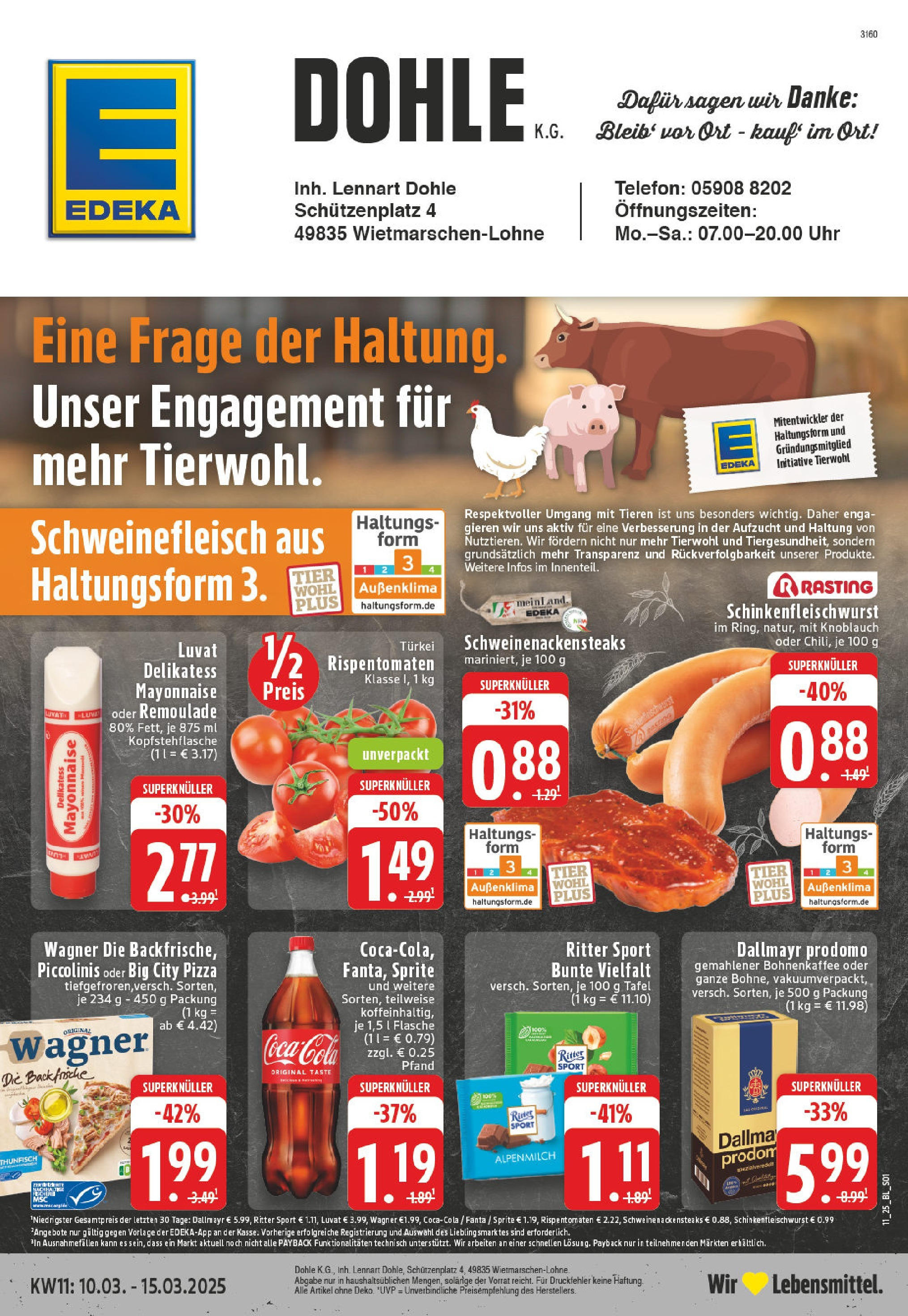 Edeka - EDEKA: Wochenangebote (ab 09.03.2025) » Angebote Online | Seite: 1 | Produkte: Piccolinis, Pasta, Schweinefleisch, Telefon