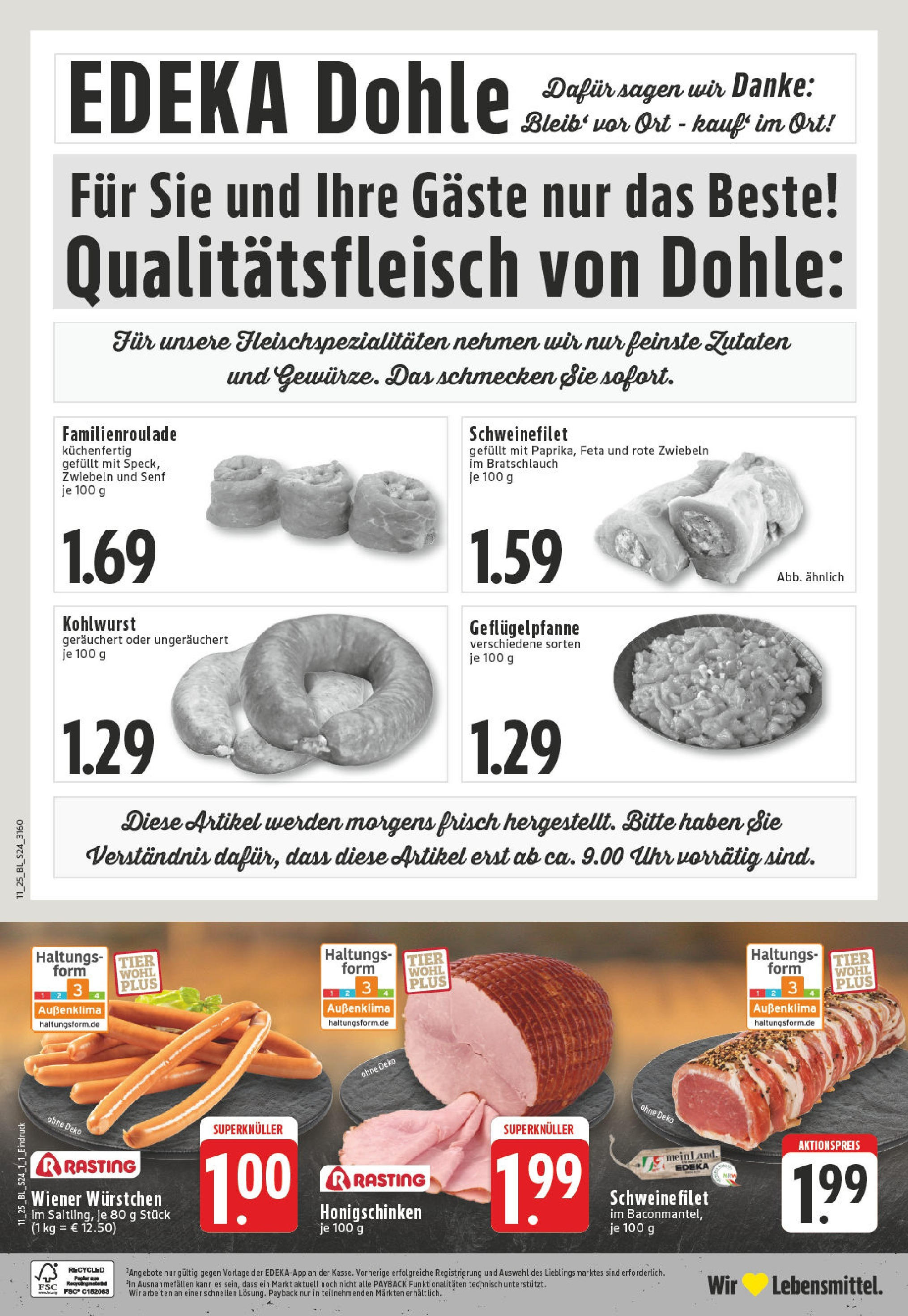 Edeka - EDEKA: Wochenangebote (ab 09.03.2025) » Angebote Online | Seite: 24 | Produkte: Wiener wurstchen, Feta, Schweinefilet, Uhr