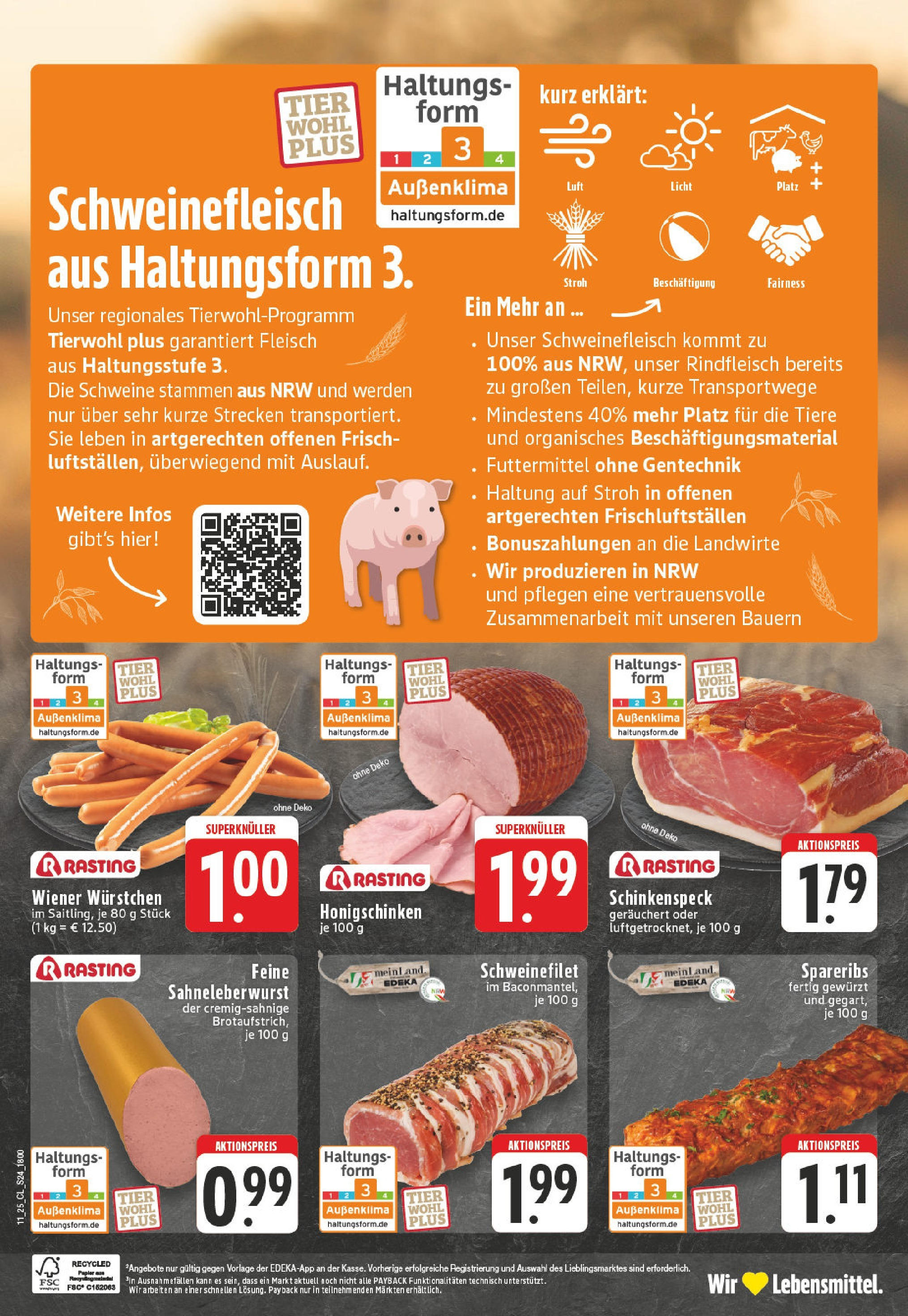 Edeka - EDEKA: Wochenangebote (ab 09.03.2025) » Angebote Online | Seite: 24 | Produkte: Wiener wurstchen, Schweinefilet, Schweinefleisch, Rindfleisch