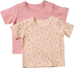 ALANA T-Shirts mit Blumen-Muster, rosa + beige, Gr. 80