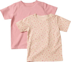 ALANA T-Shirts mit Blumen-Muster, rosa + beige, Gr. 104