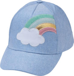 PUSBLU Basecap mit Regenbogen-Applikation, blau, Gr. 52/53