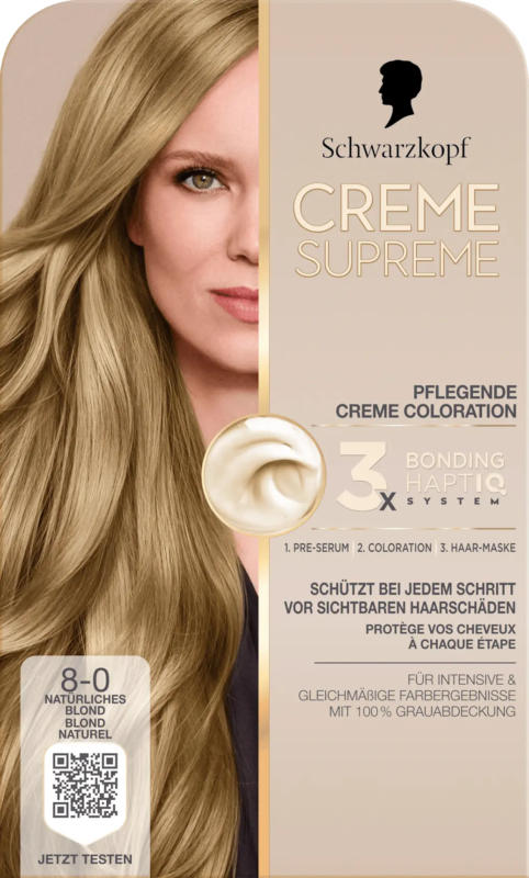 Schwarzkopf CREME SUPREME Haarfarbe 8-0 Natürliches Blond