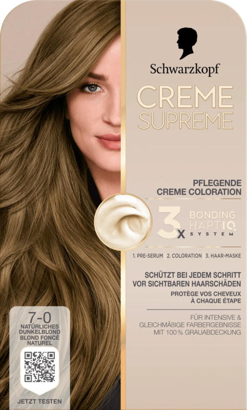 Schwarzkopf CREME SUPREME Haarfarbe 7-0 Natürliches Dunkelblond