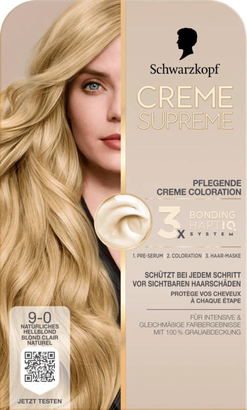 Schwarzkopf CREME SUPREME Haarfarbe 9-0 Natürliches Hellblond