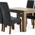 JYSK VEDDE 120 stejar sălbatic + 4 BAKKELY maro