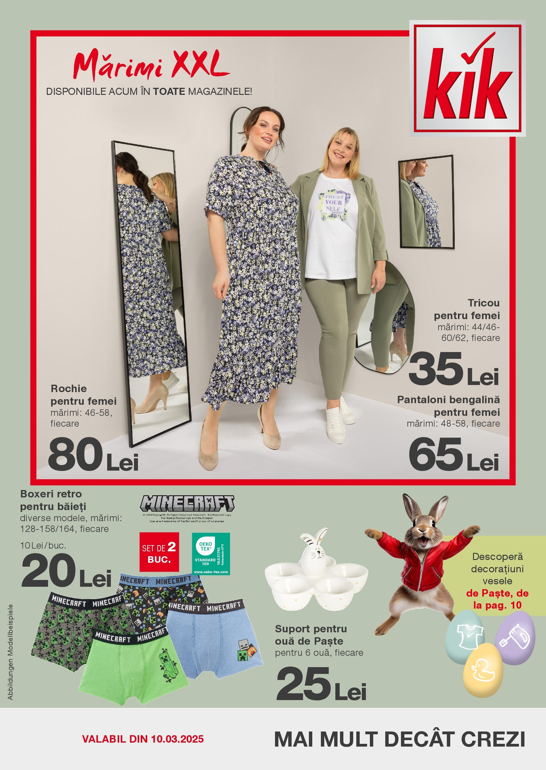 Kik catalog 10.03.2025 - Online magazin Romania | Pagină: 1 | Produse: Ouă, Paste, Tricou, Boxeri