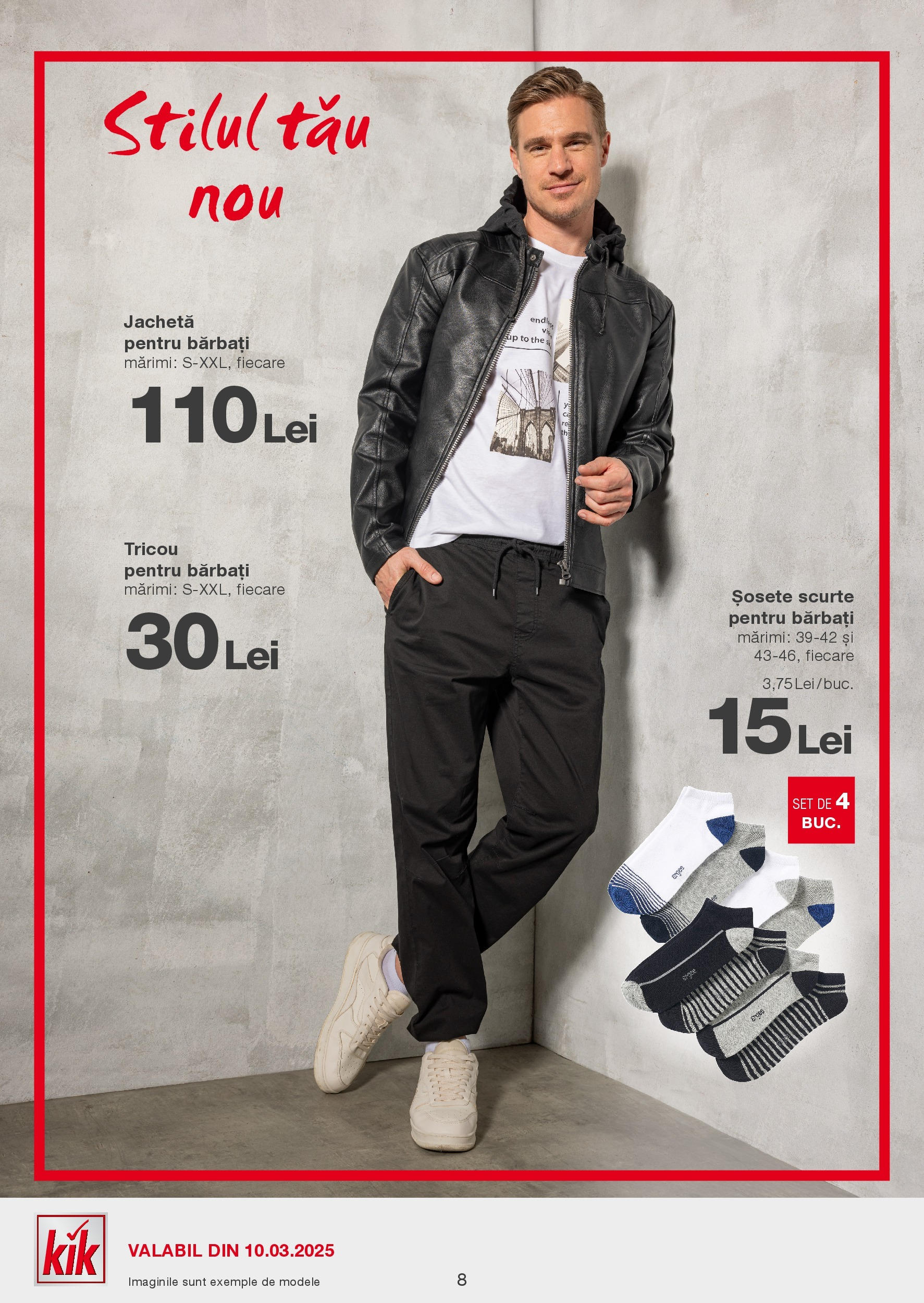 Kik catalog 10.03.2025 - Online magazin Romania | Pagină: 8 | Produse: Jachetă, Kestane, Tricou, Șosete