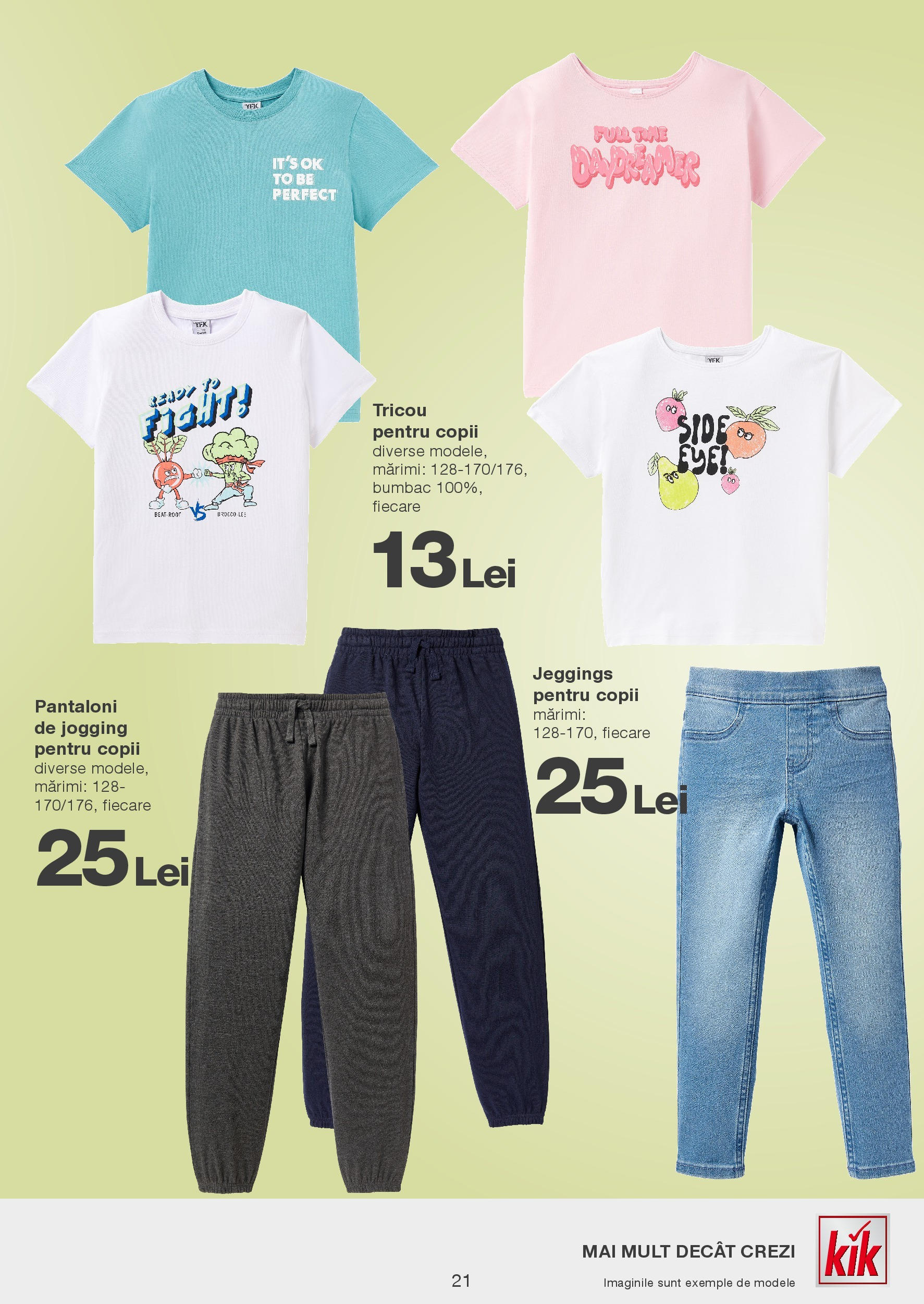 Kik catalog 10.03.2025 - Online magazin Romania | Pagină: 21 | Produse: Tricou, Pantaloni