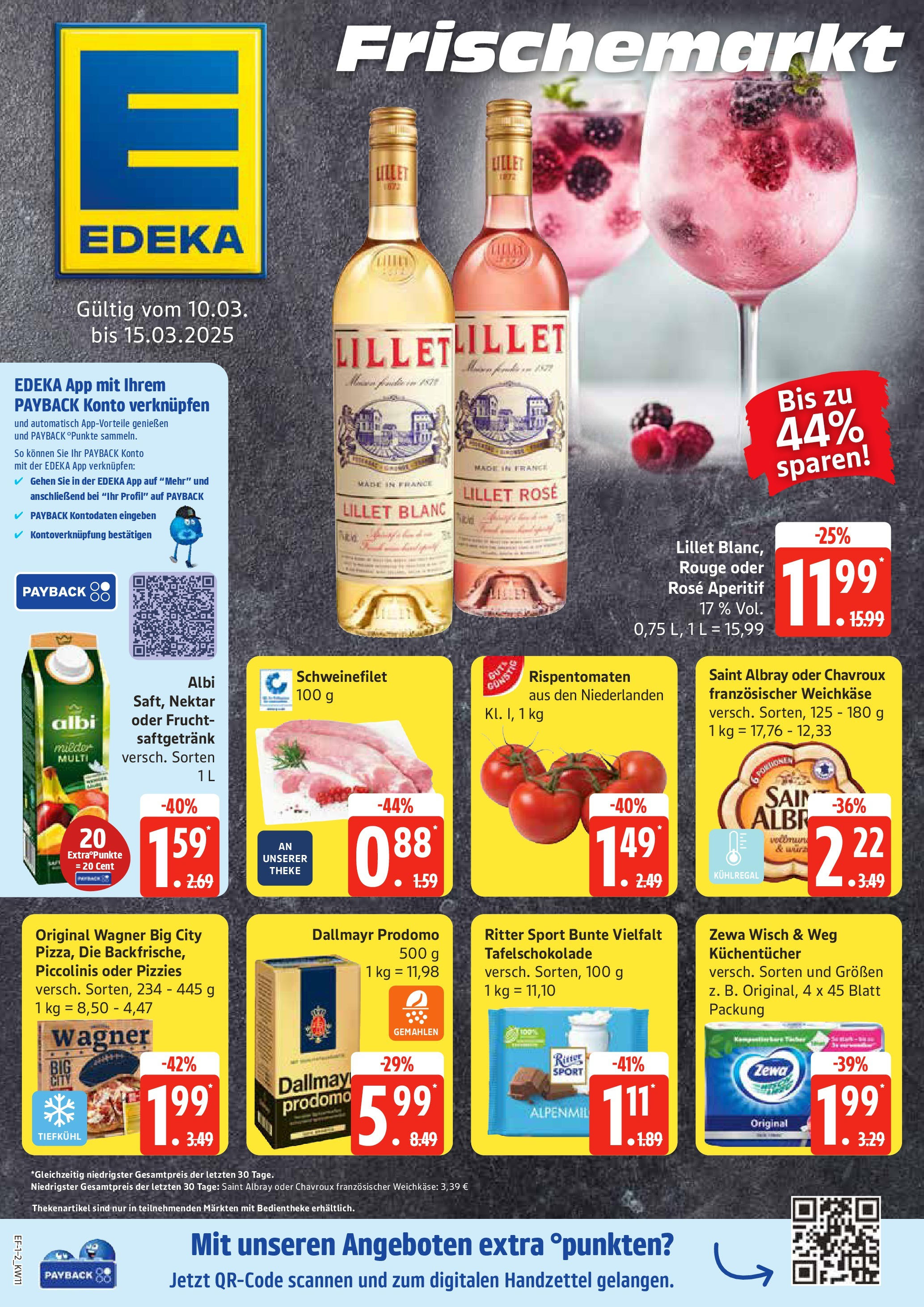 Edeka - EDEKA: Wochenangebote (ab 09.03.2025) » Angebote Online | Seite: 1 | Produkte: Lillet, Schweinefilet, Dallmayr, Dallmayr prodomo