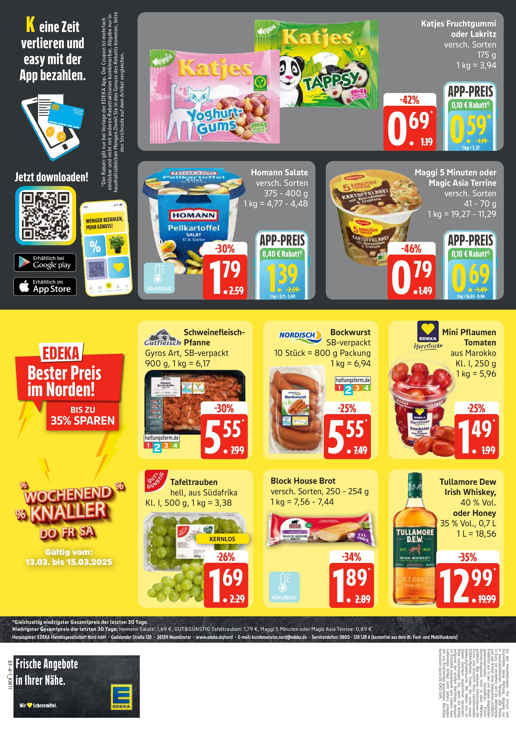 Edeka - EDEKA: Wochenangebote (ab 09.03.2025) » Angebote Online | Seite: 4 | Produkte: Pflaumen, Maggi, Gyros, Whiskey