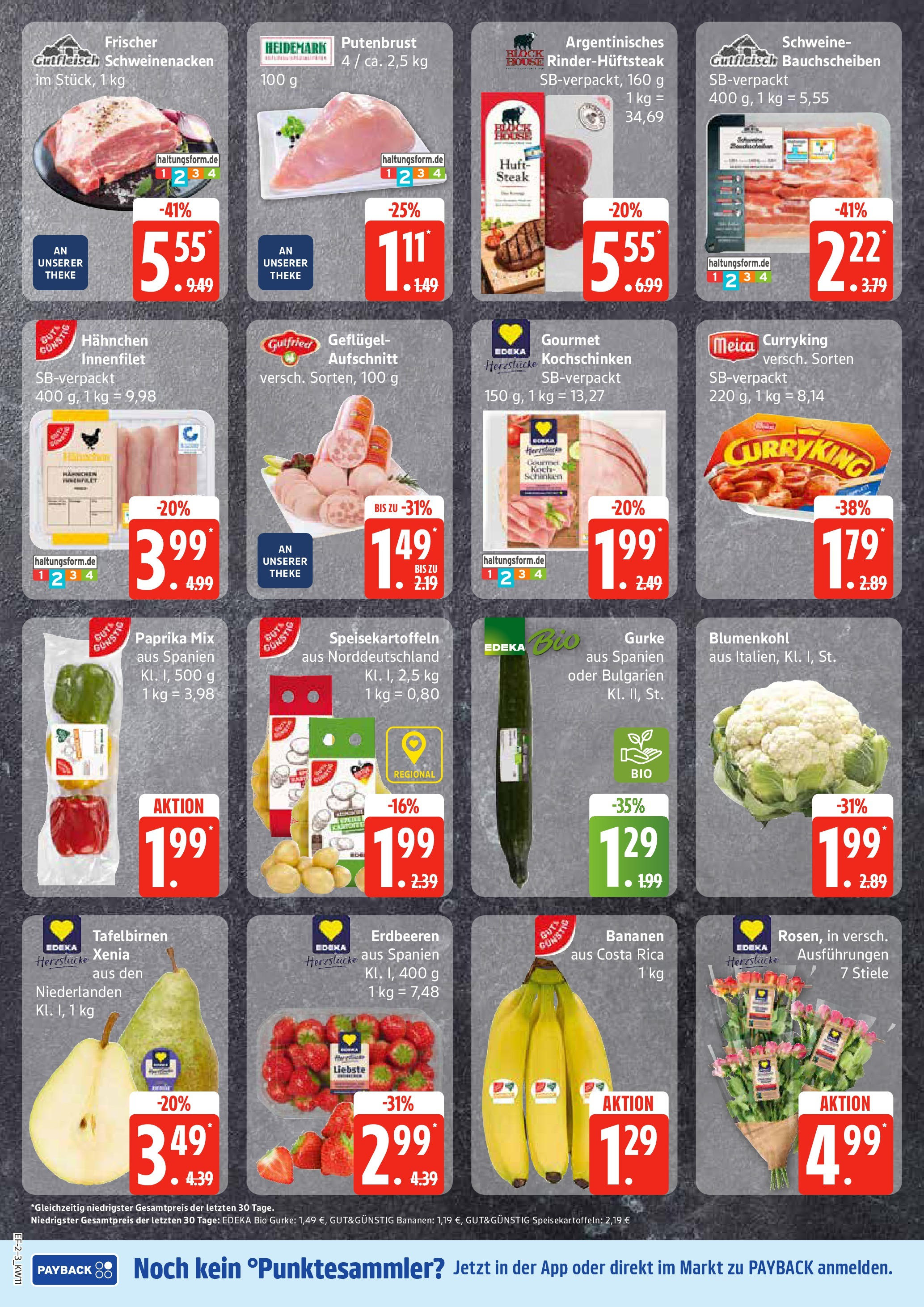 Edeka - EDEKA: Wochenangebote (ab 09.03.2025) » Angebote Online | Seite: 2 | Produkte: Schweinenacken, Meica, Blumenkohl, Erdbeeren