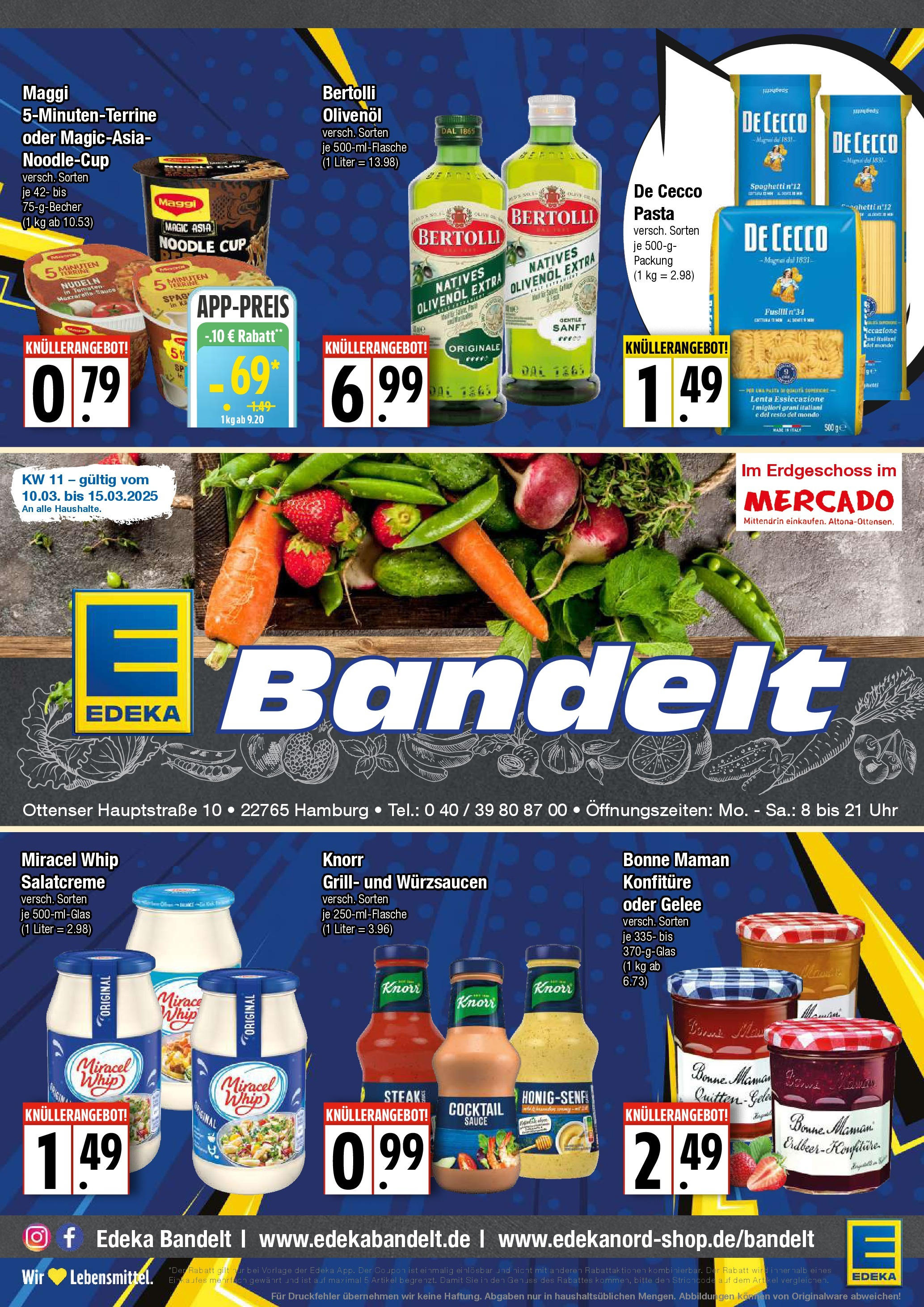 Edeka - EDEKA: Wochenangebote (ab 09.03.2025) » Angebote Online | Seite: 1 | Produkte: Grill, Maggi, Olivenol, Pasta