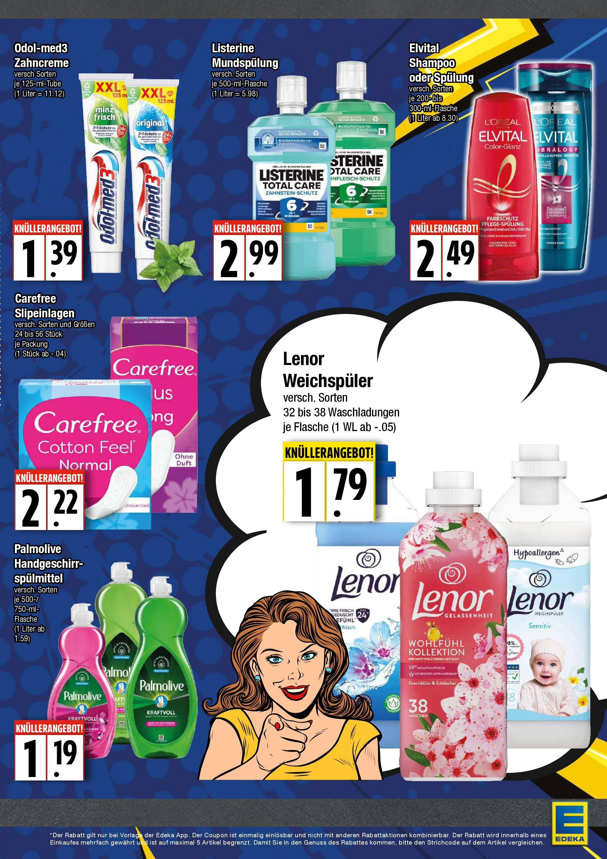 Edeka - EDEKA: Wochenangebote (ab 09.03.2025) » Angebote Online | Seite: 5 | Produkte: Lenor, Spülung, Weichspüler, Listerine