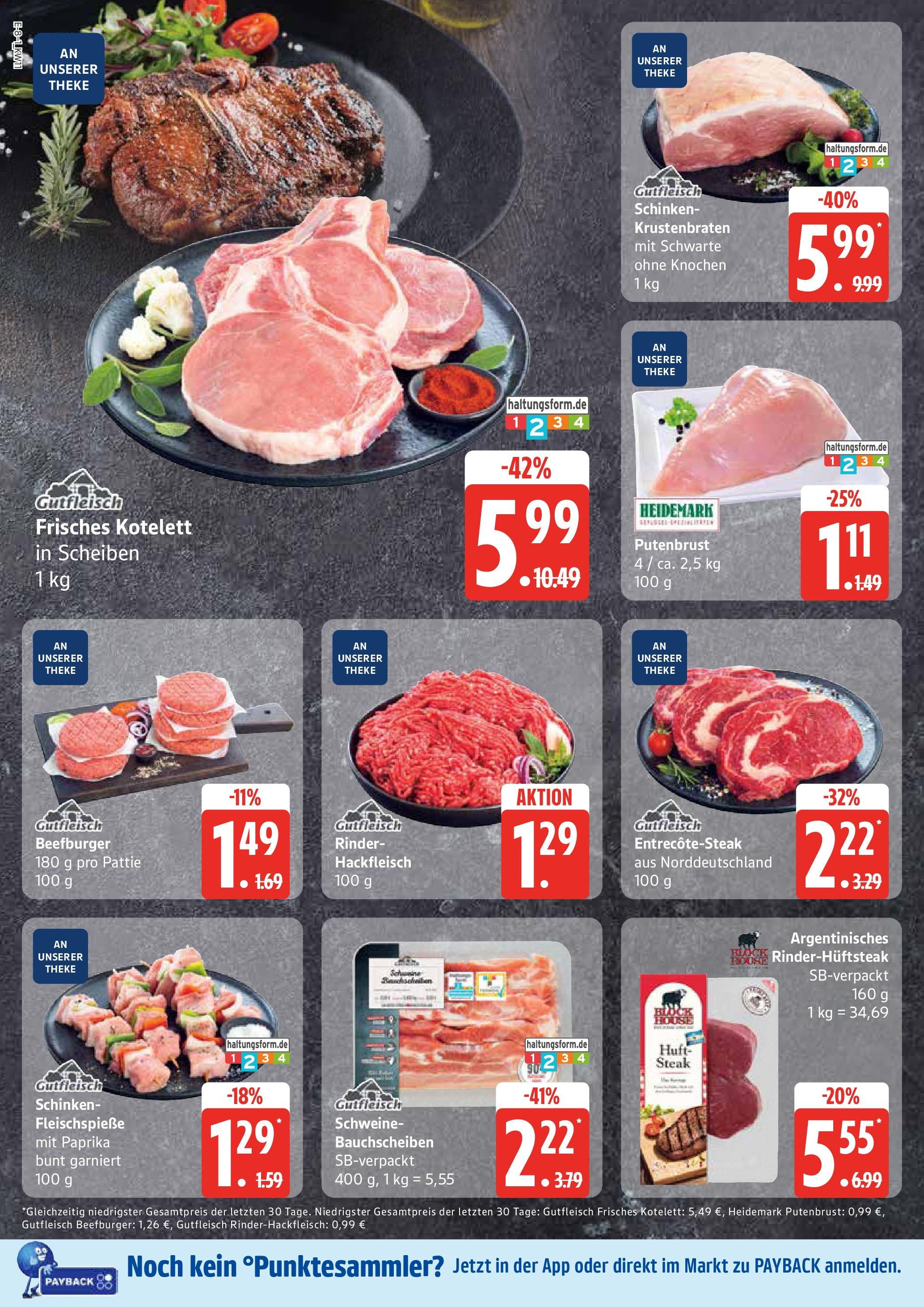 Edeka - EDEKA: Wochenangebote (ab 09.03.2025) » Angebote Online | Seite: 8 | Produkte: Theke, Krustenbraten, Steak, Hackfleisch