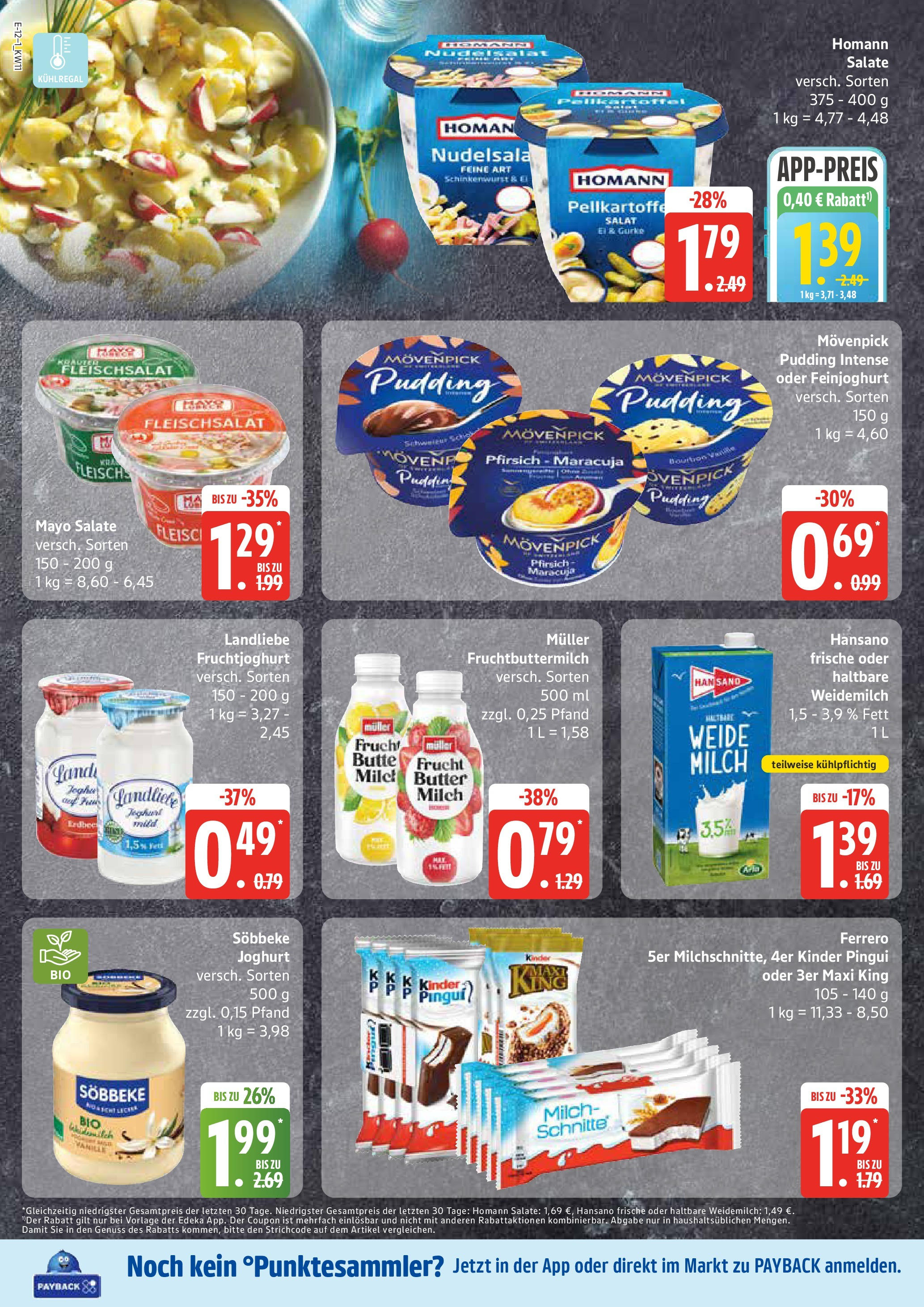 Edeka - EDEKA: Wochenangebote (ab 09.03.2025) » Angebote Online | Seite: 12 | Produkte: Joghurt, Fruchtjoghurt, Pudding, Pfirsich