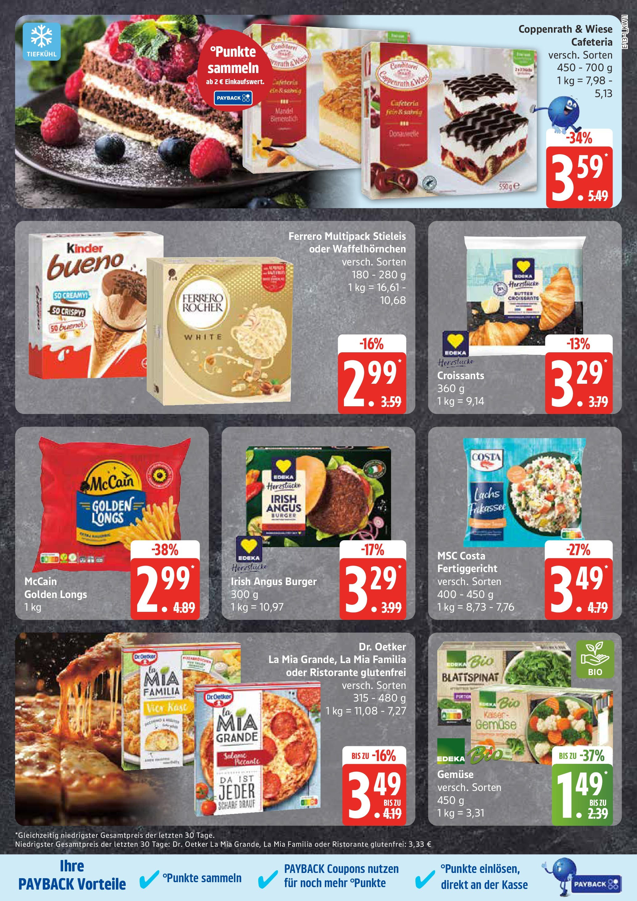 Edeka - EDEKA: Wochenangebote (ab 09.03.2025) » Angebote Online | Seite: 13 | Produkte: Burger, McCain, Lachs, Gemüse