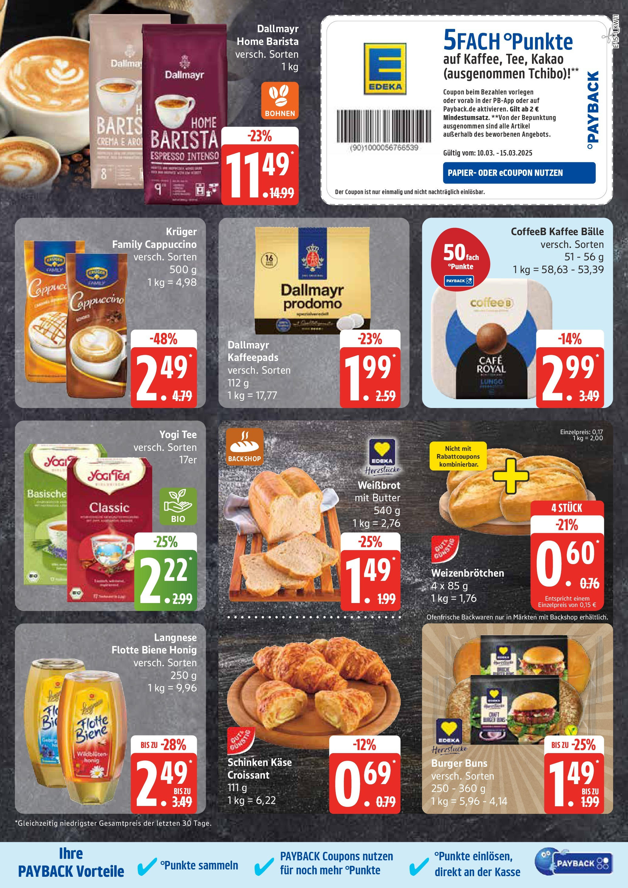 Marktkauf - Marktkauf: Wochenangebote (ab 09.03.2025) » Angebote online | Seite: 15 | Produkte: Käse, Kaffee, Burger, Tee