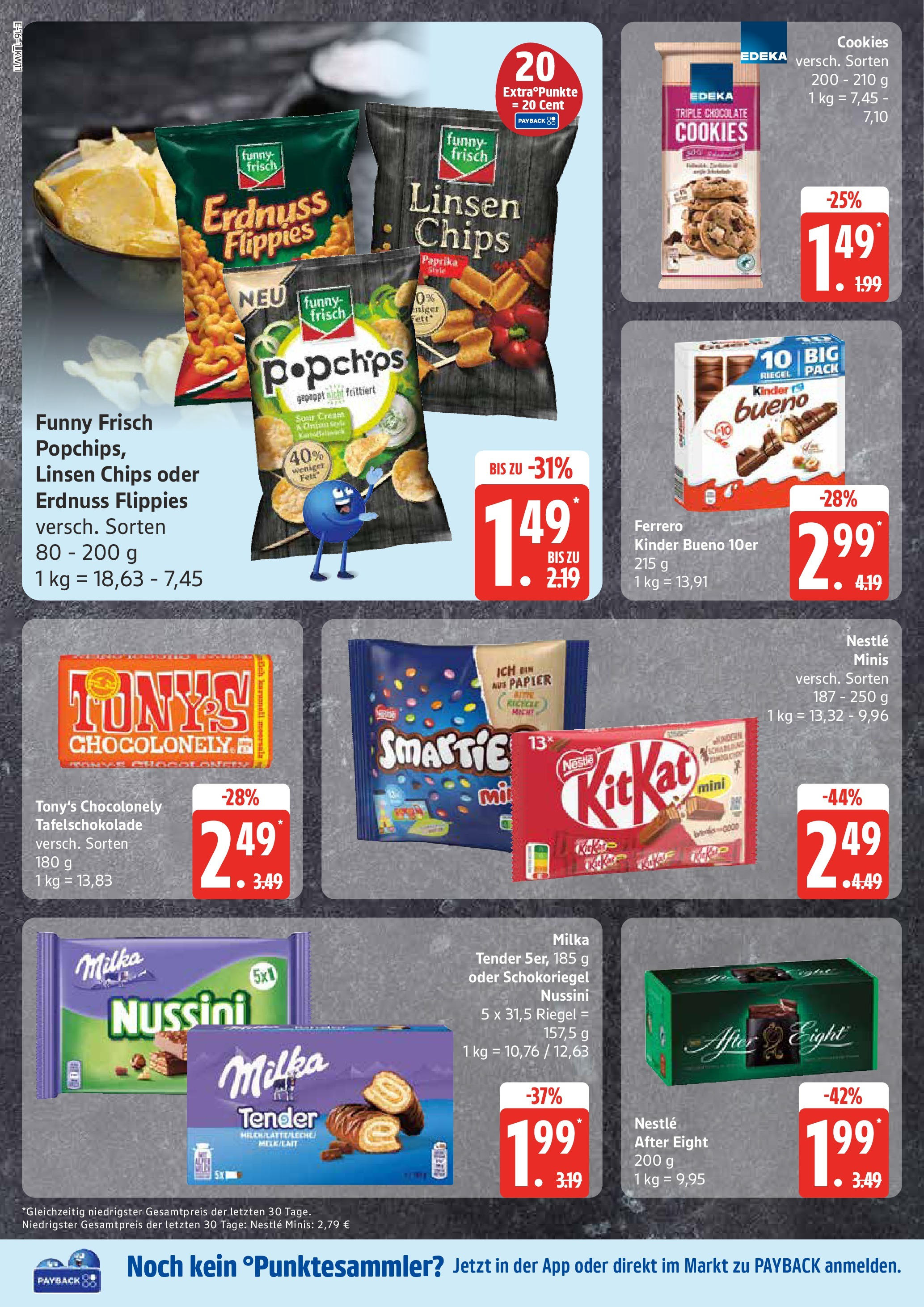 Edeka - EDEKA: Wochenangebote (ab 09.03.2025) » Angebote Online | Seite: 16 | Produkte: Funny frisch, Kinder bueno, Milka, Chips