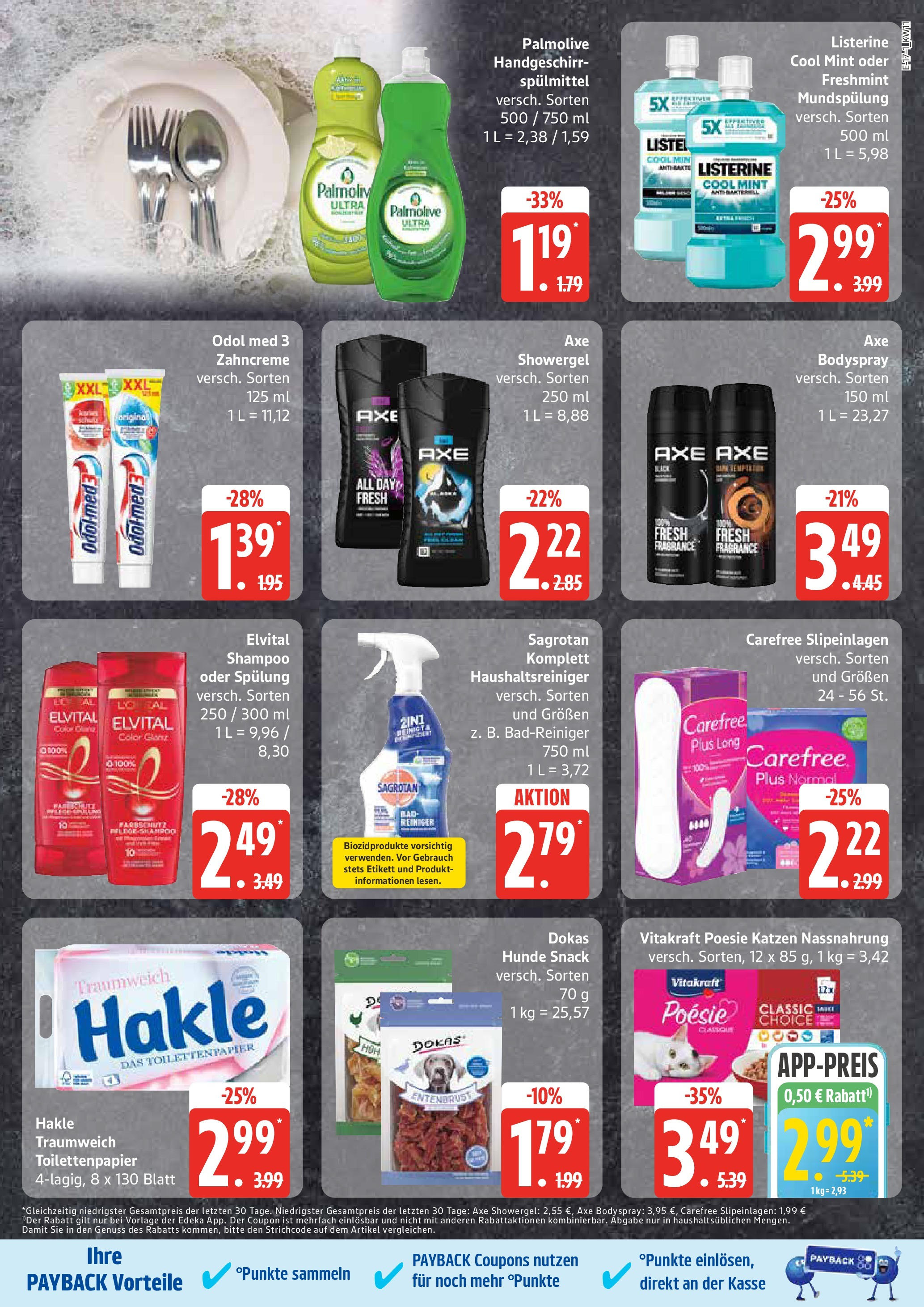 Edeka - EDEKA: Wochenangebote (ab 09.03.2025) » Angebote Online | Seite: 17 | Produkte: Shampoo, Spülung, Axe, Listerine